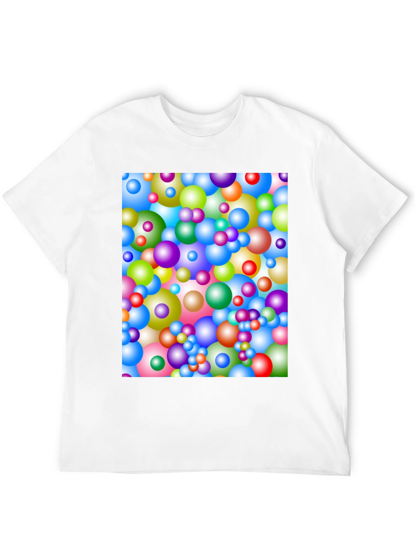 Colorful Spheres Pattern T-Shirt