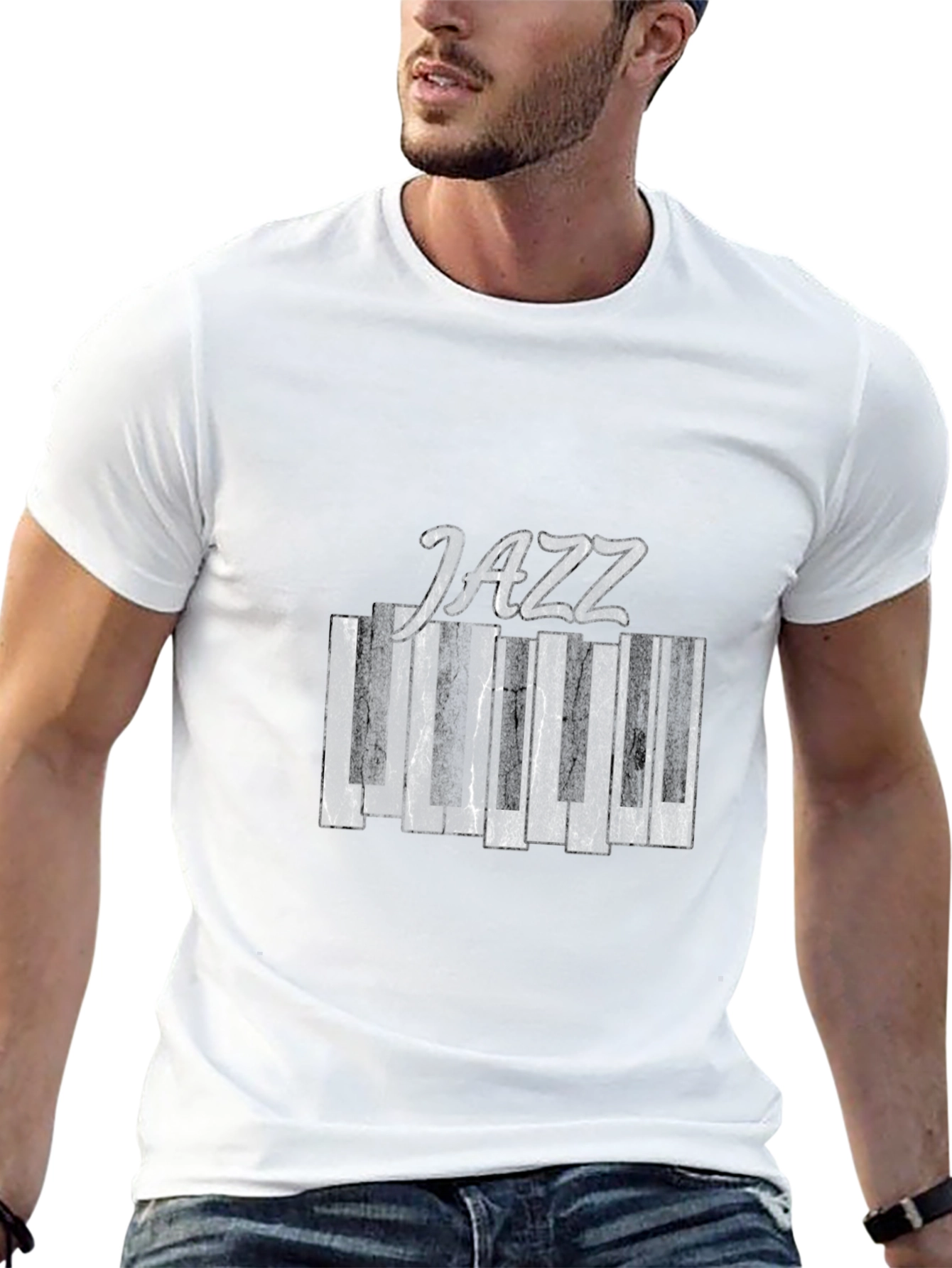 Jazz Piano Keys T-Shirt - Black