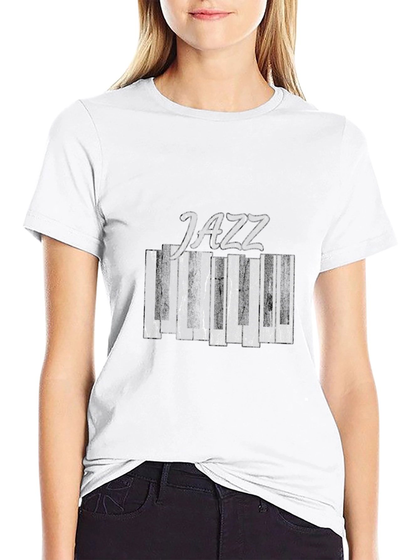 Jazz Piano Keys T-Shirt - Black