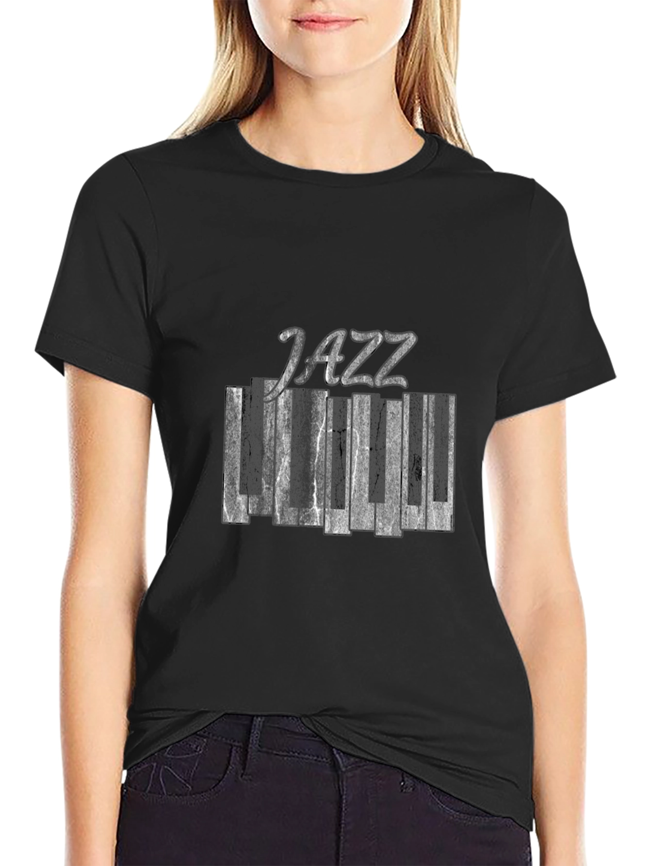 Jazz Piano Keys T-Shirt - Black