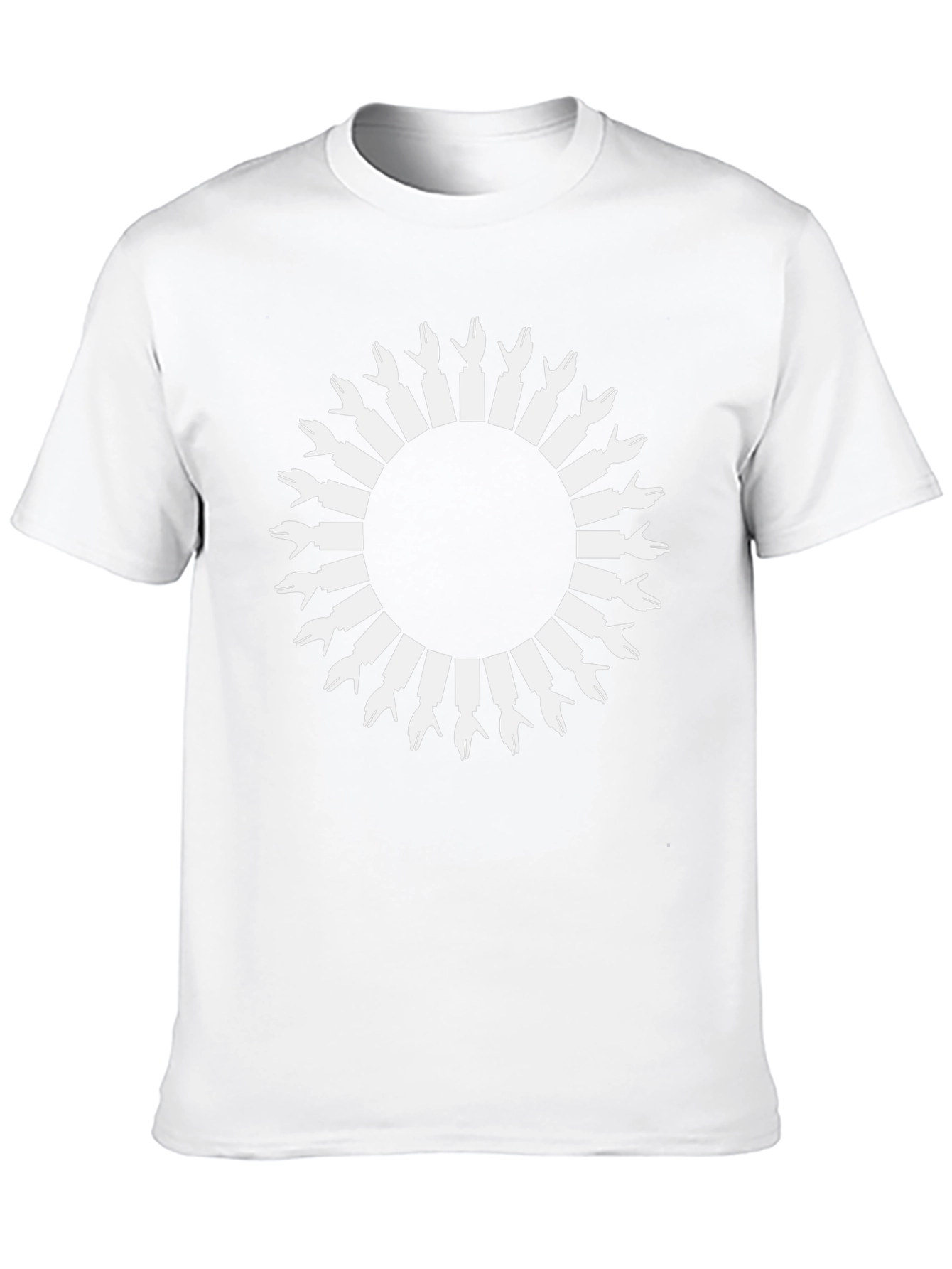 Hand Circle Graphic Tee - Unique Design