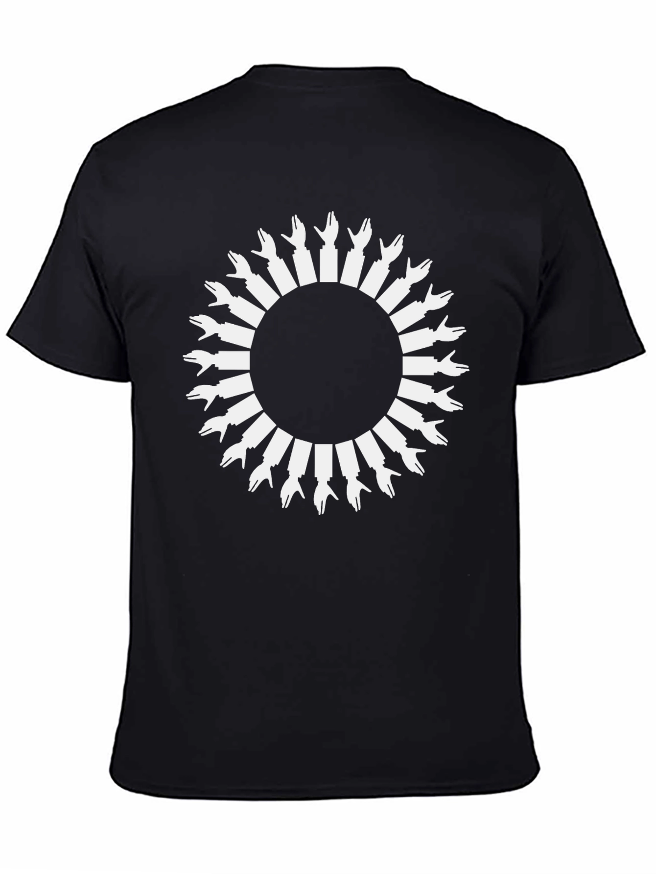 Hand Circle Graphic Tee - Unique Design