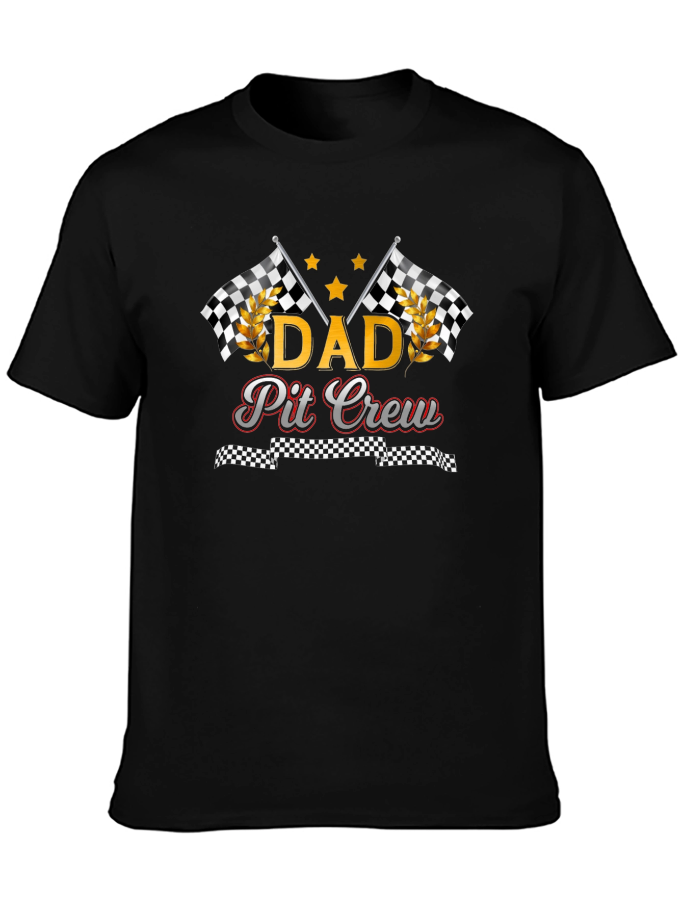 Dad Pit Crew Graphic T-Shirt - Racing Fan Apparel