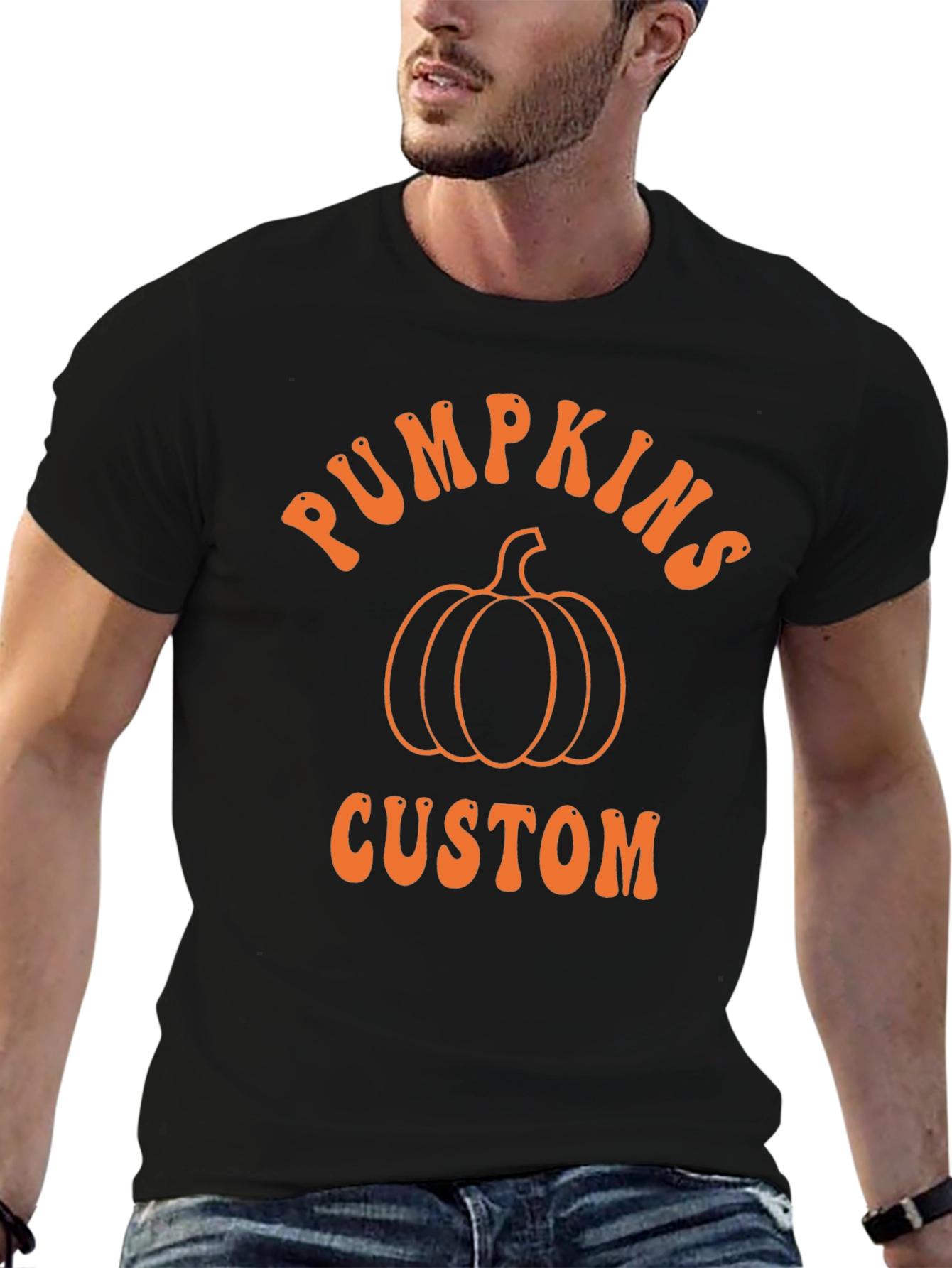 Pumpkin Custom T-Shirt - Halloween Apparel