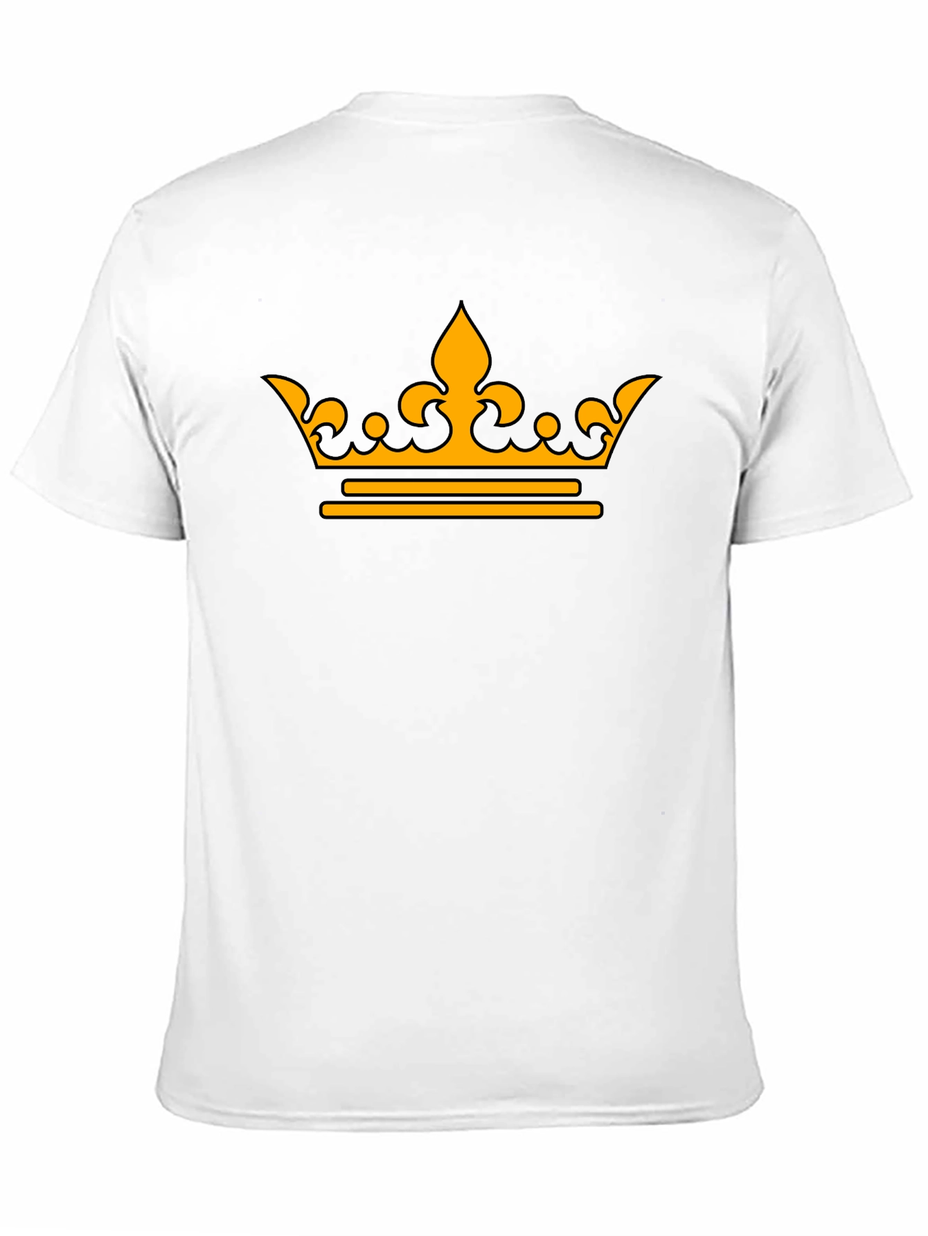 Black T-Shirt with Golden Crown Design
