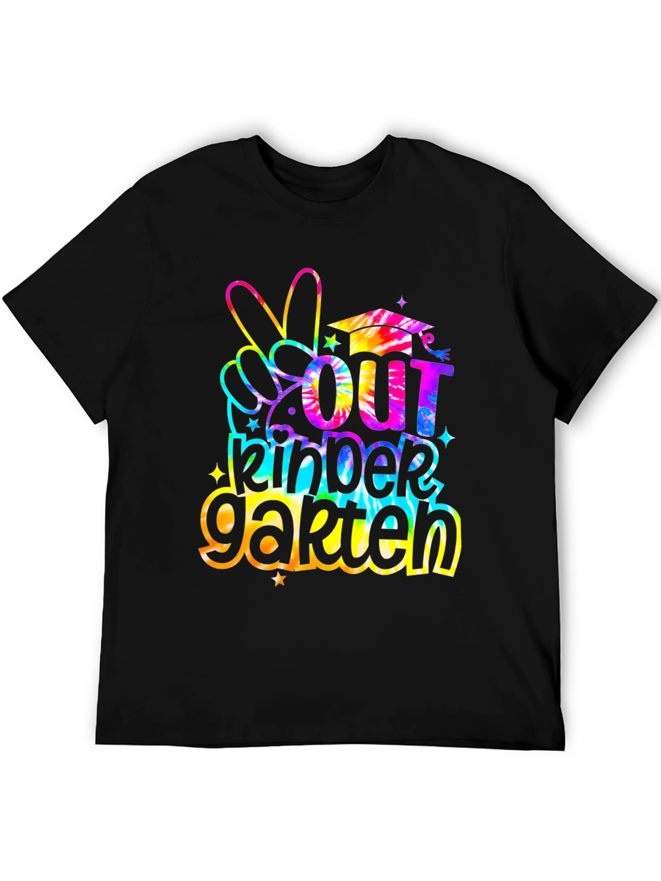 Peace Out Kindergarten Tie Dye Graduation T-Shirt