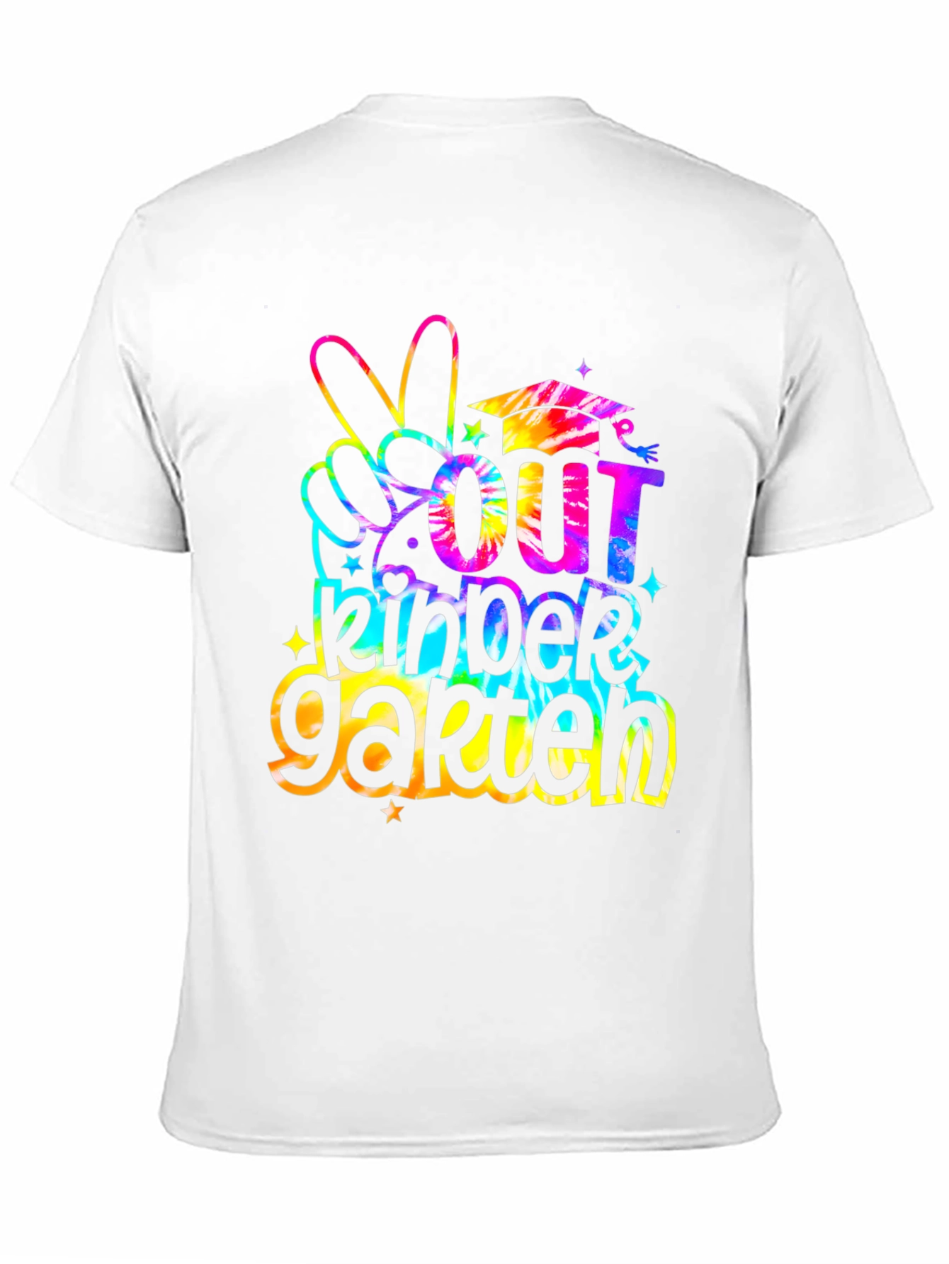 Peace Out Kindergarten Tie Dye Graduation T-Shirt
