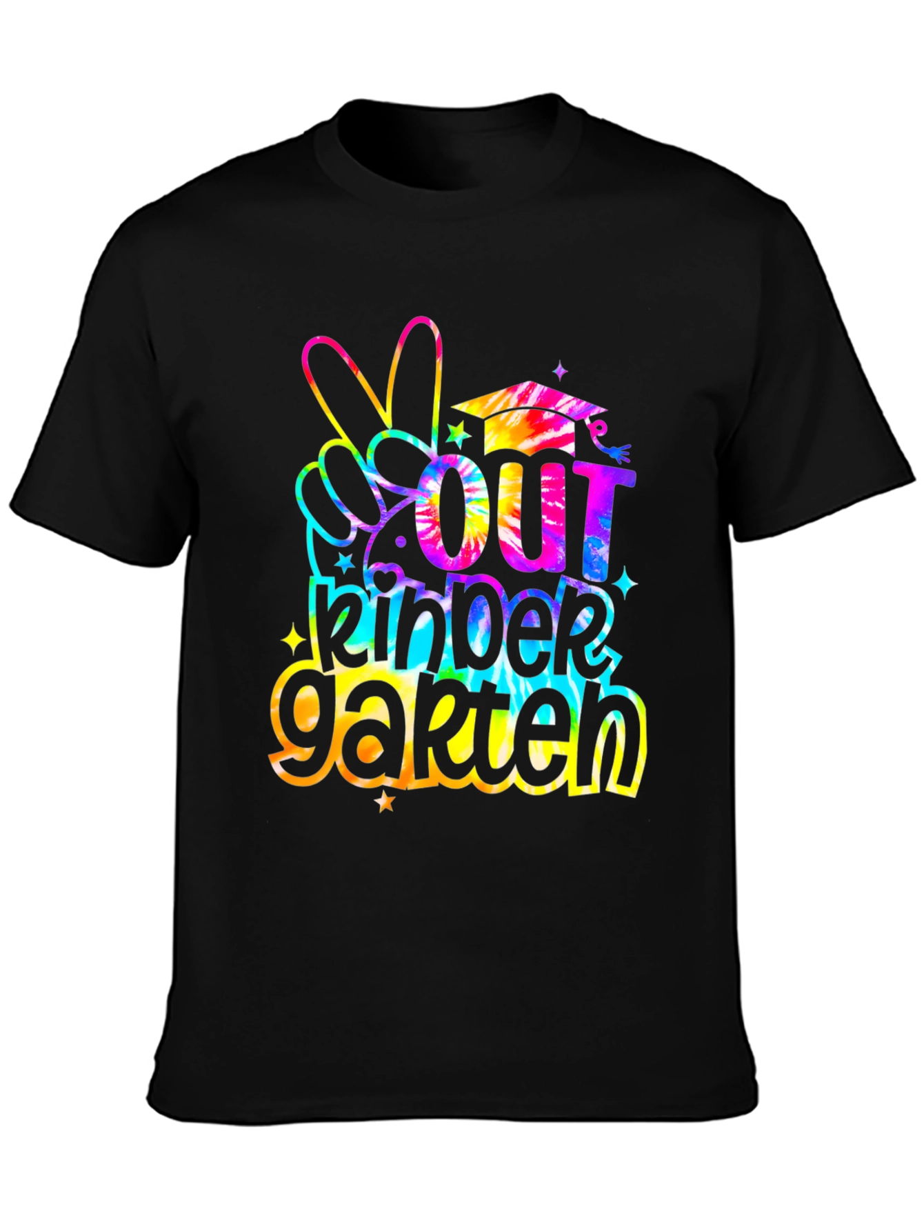 Peace Out Kindergarten Tie Dye Graduation T-Shirt
