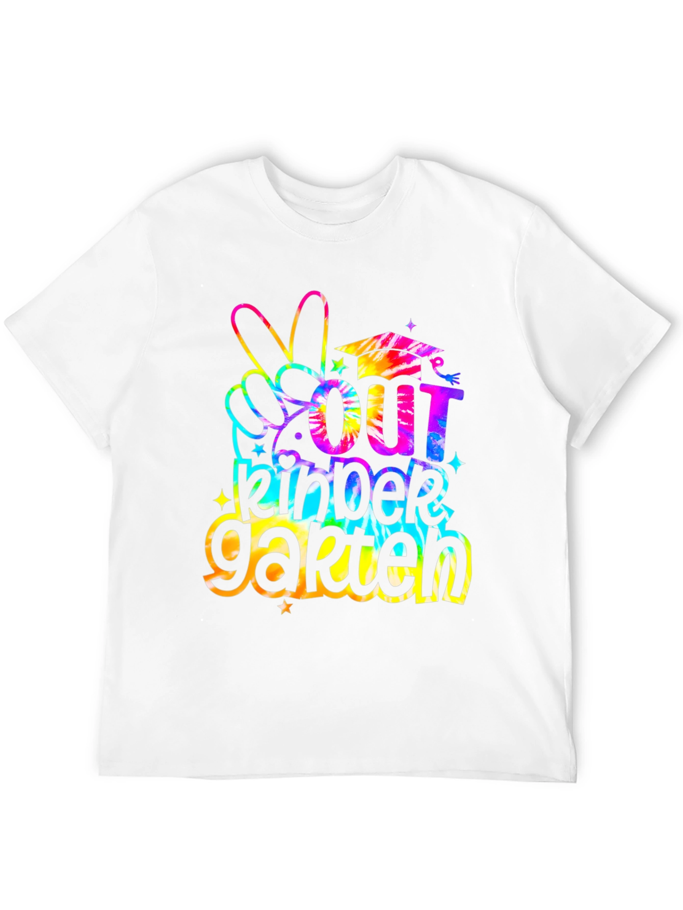 Peace Out Kindergarten Tie Dye Graduation T-Shirt