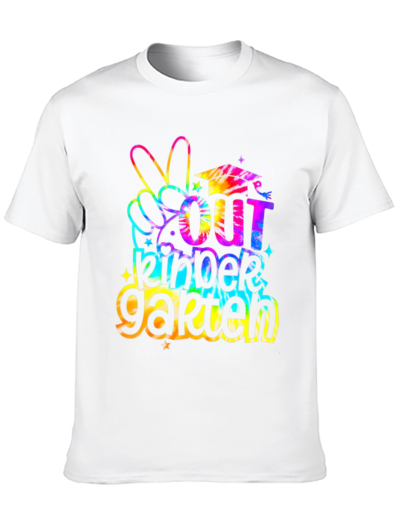 Peace Out Kindergarten Tie Dye Graduation T-Shirt