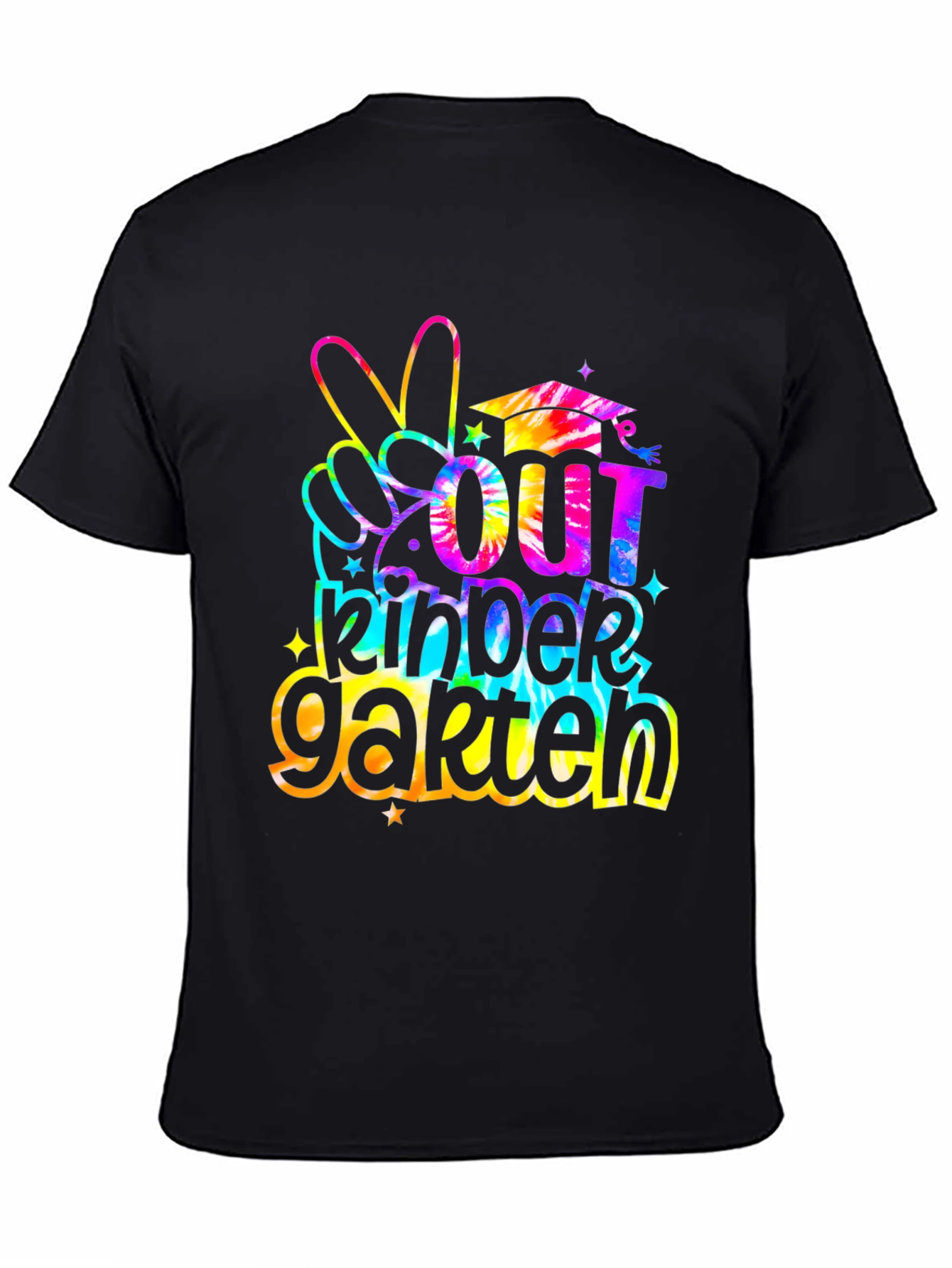 Peace Out Kindergarten Tie Dye Graduation T-Shirt