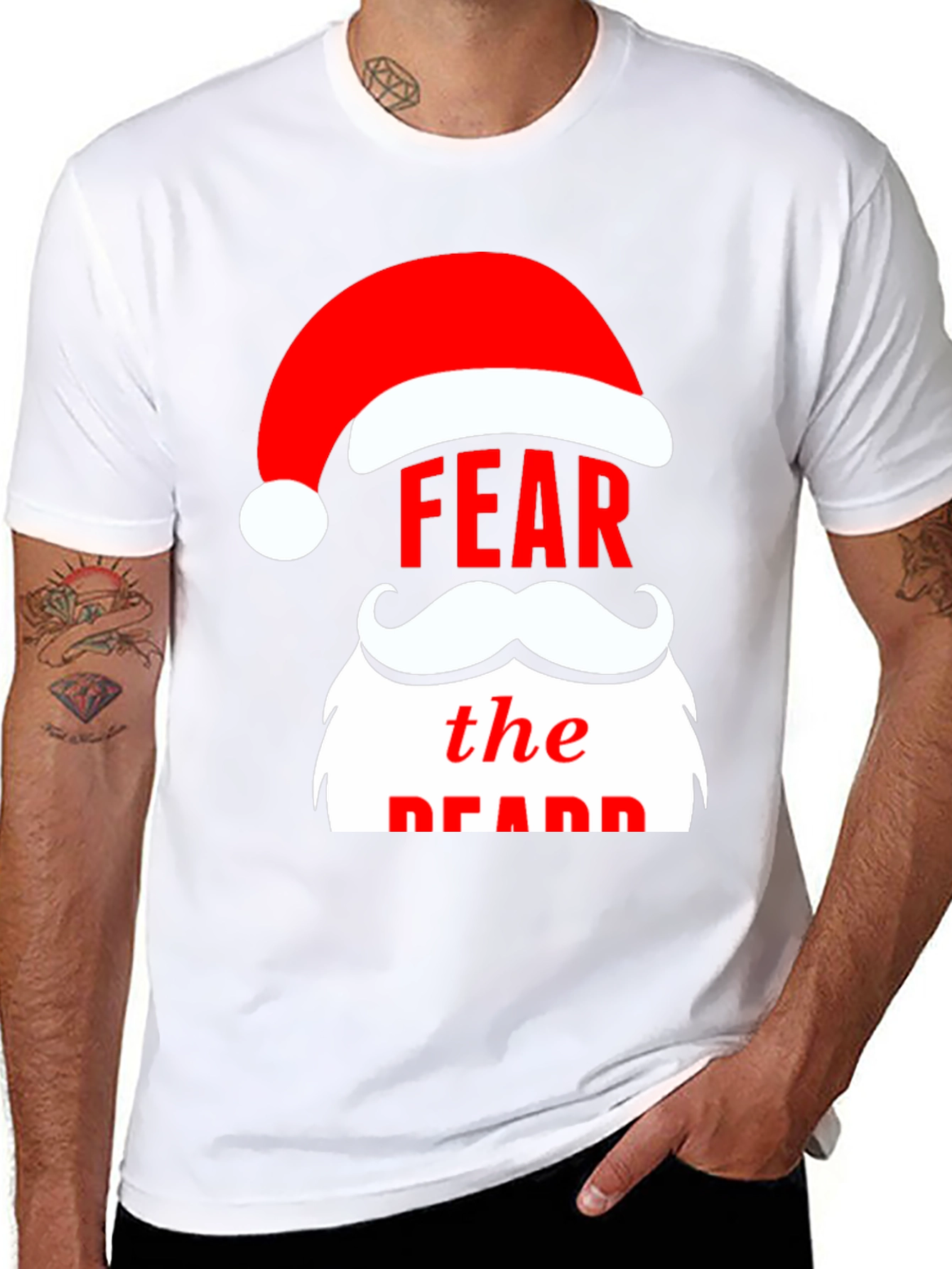 Fear the Beard Santa Tee