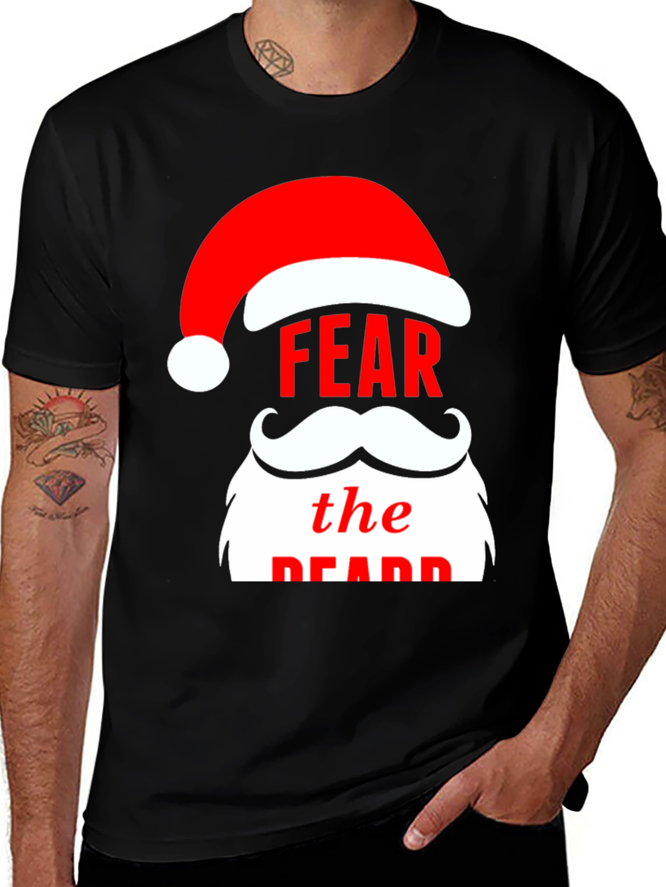 Fear the Beard Santa Tee