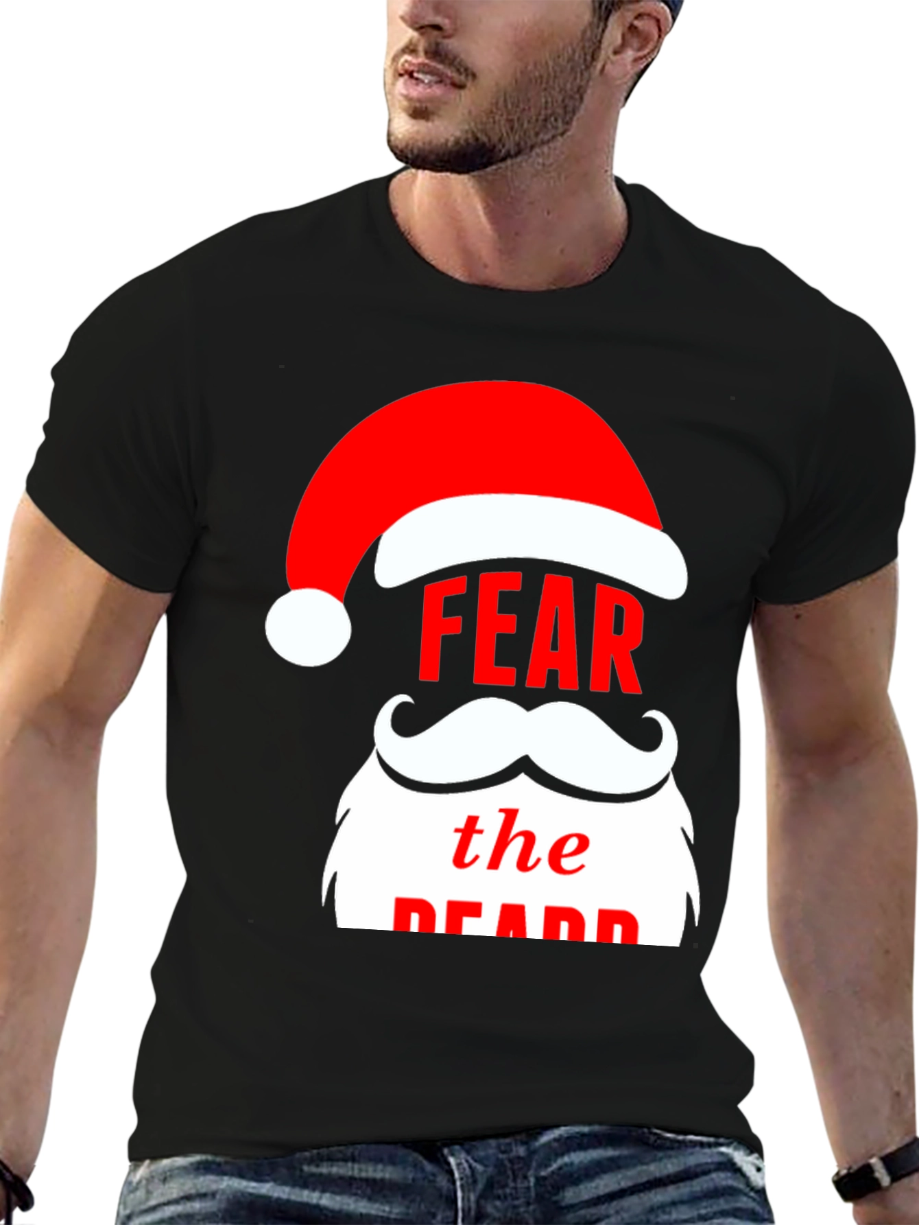 Fear the Beard Santa Tee