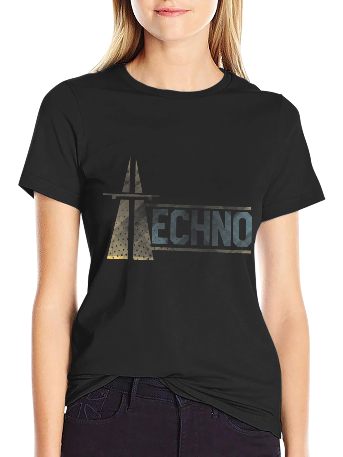 Techno Graphic Black T-Shirt