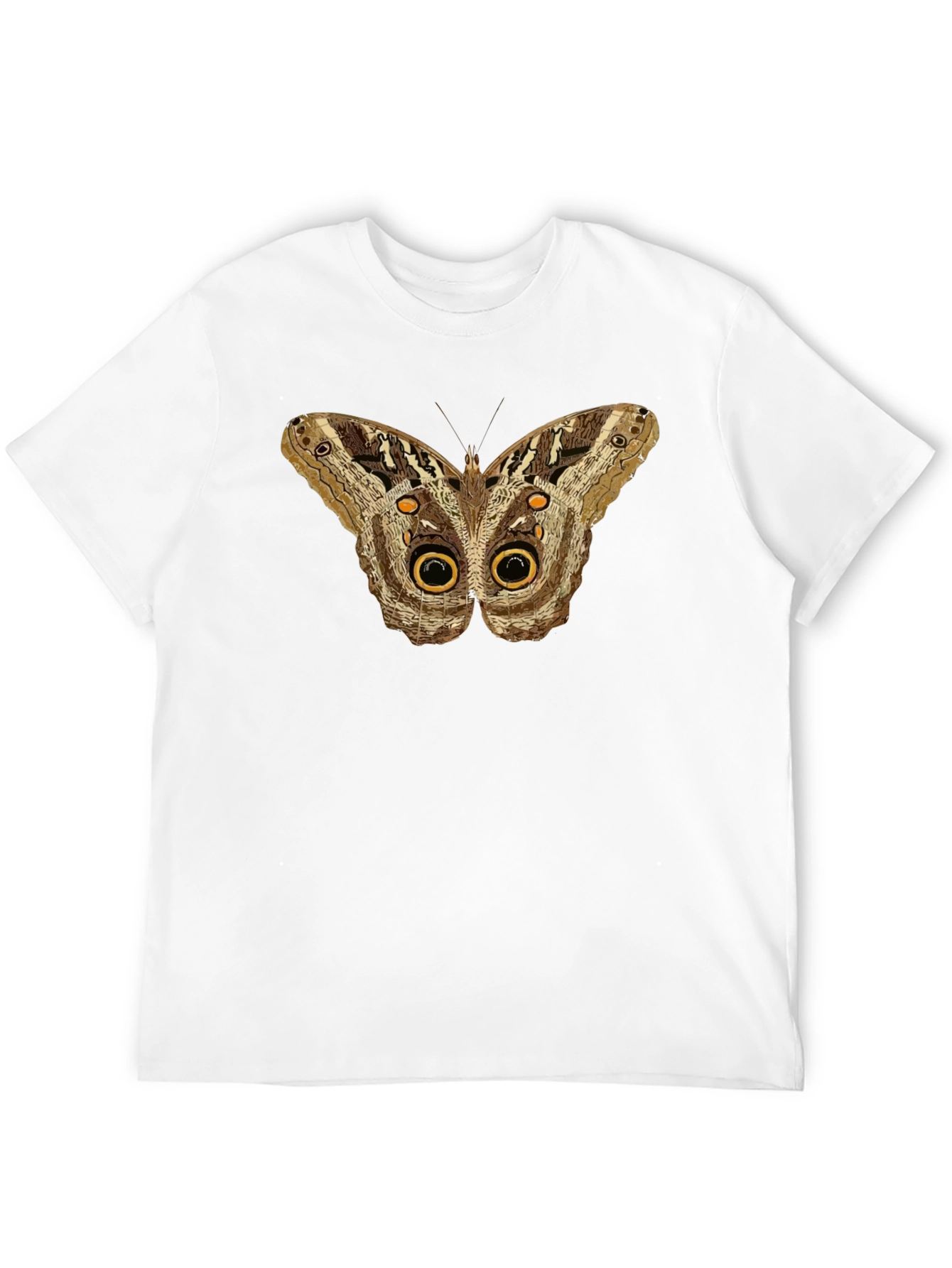 Butterfly Owl Eye Graphic Tee - Mens Black T-Shirt