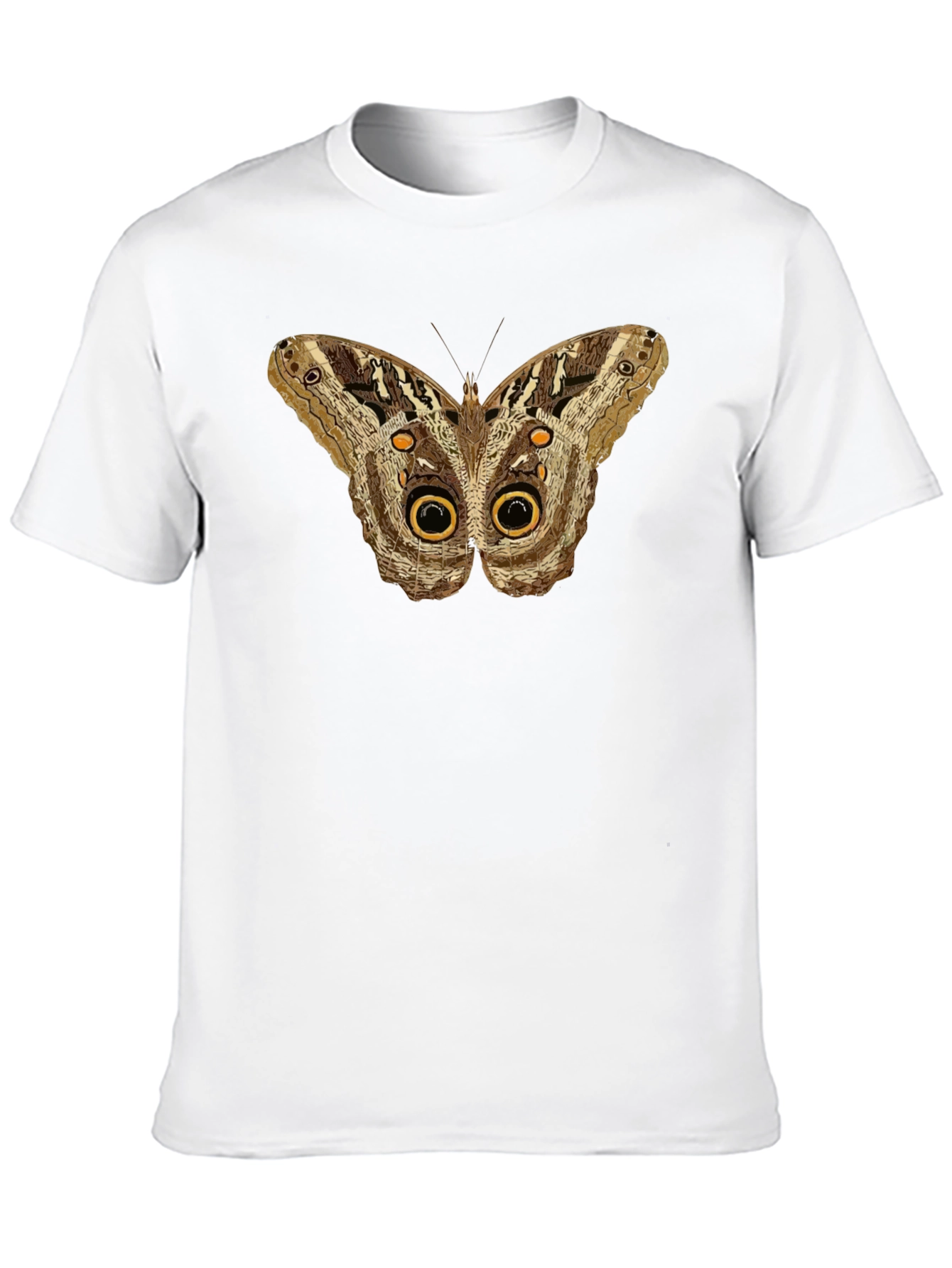 Butterfly Owl Eye Graphic Tee - Mens Black T-Shirt