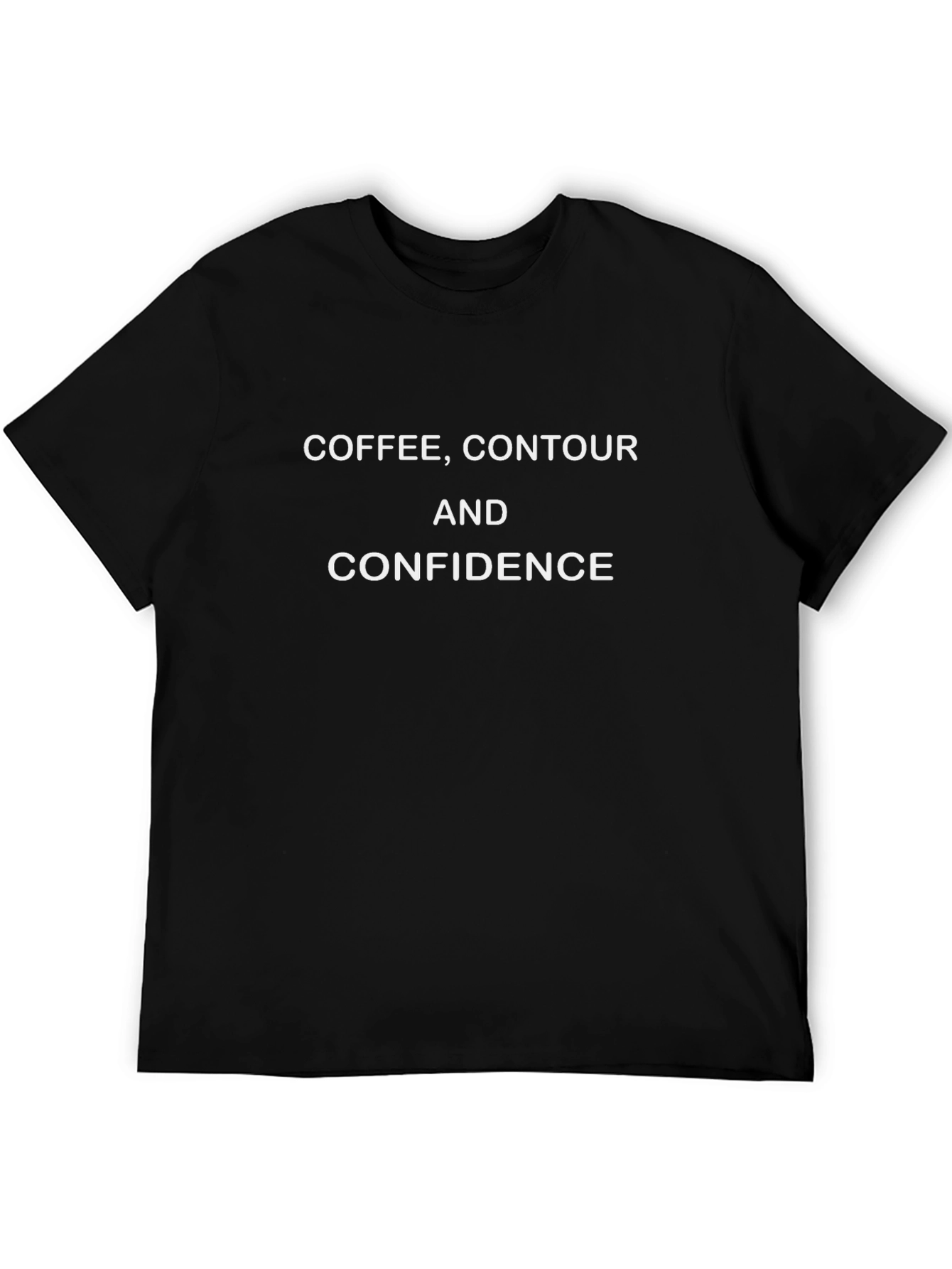 Coffee Contour Confidence Black T-Shirt