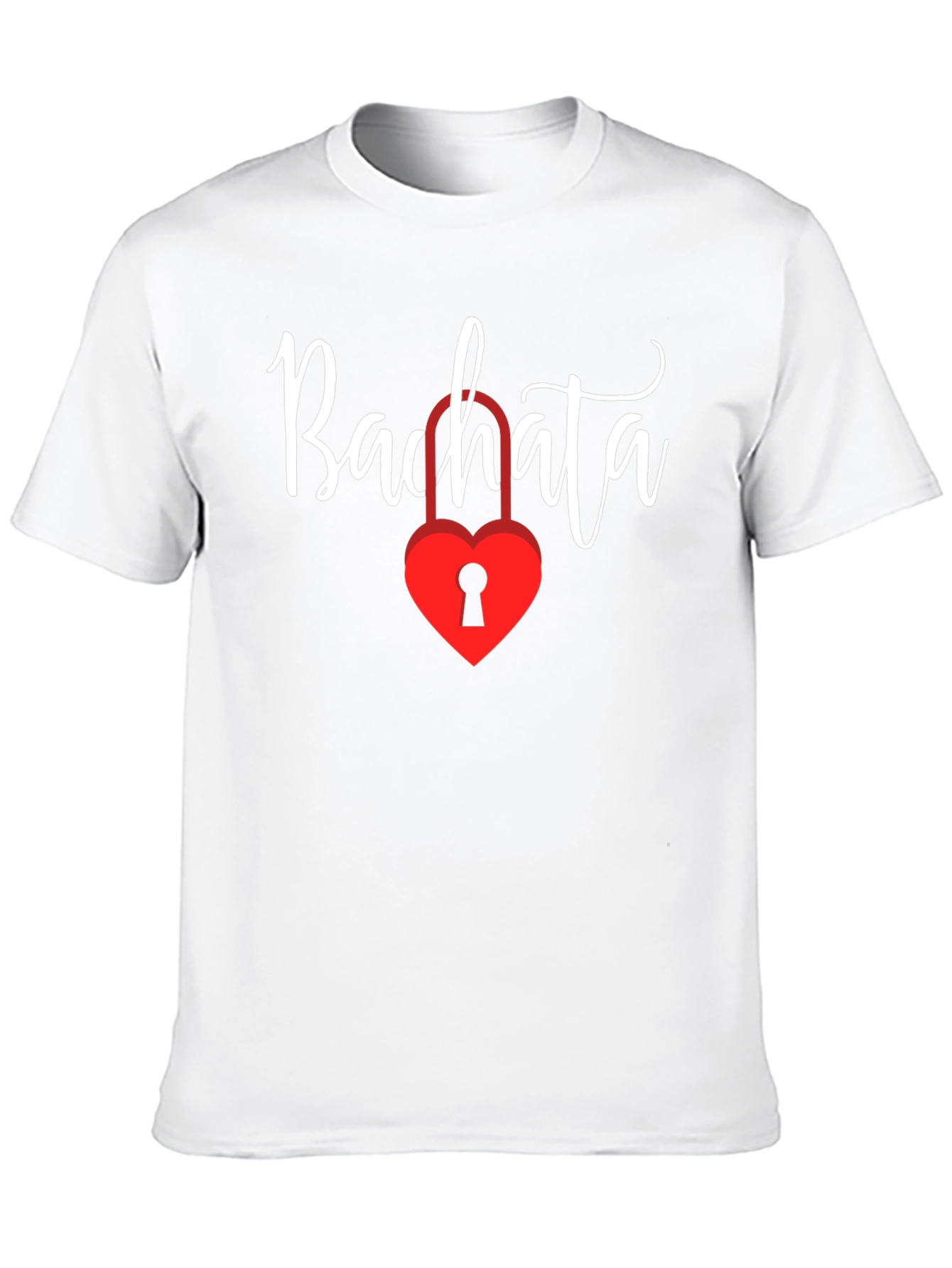 Bachata Heart Lock Graphic Tee - Trendy Dance Shirt