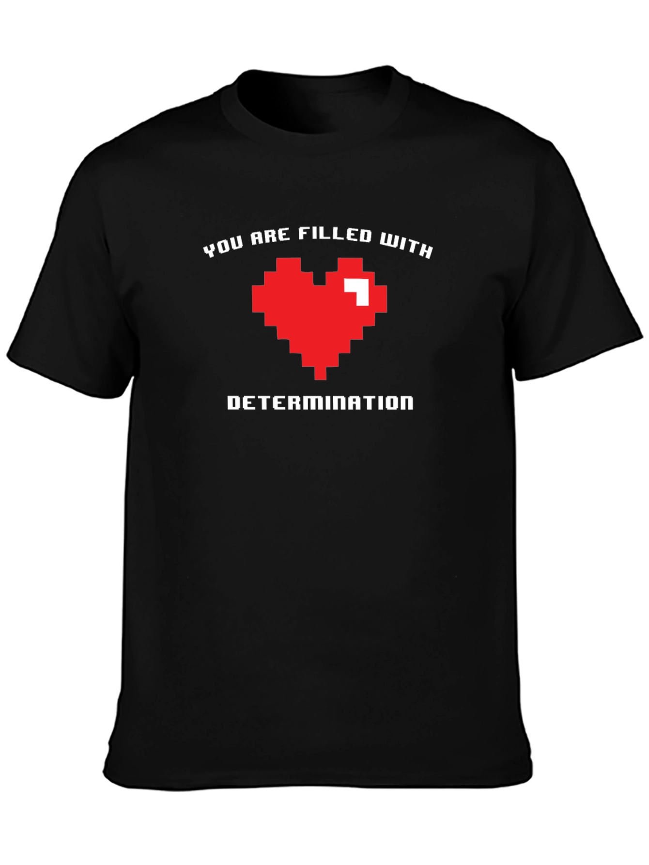 Pixel Heart Determination Graphic T-Shirt