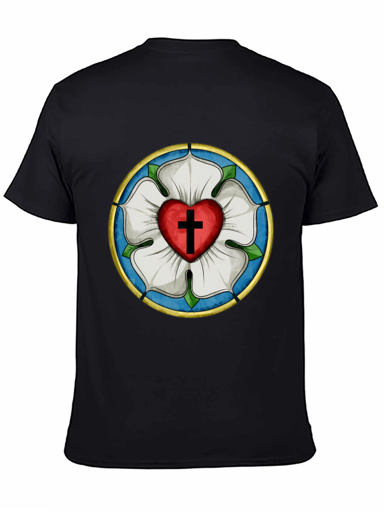 Luther Rose Black Graphic Tee - Faith & Style