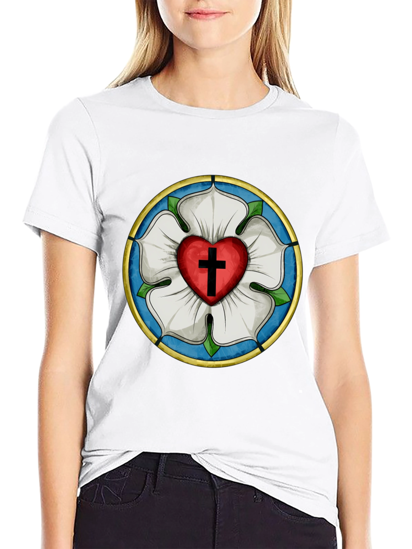 Luther Rose Black Graphic Tee - Faith & Style