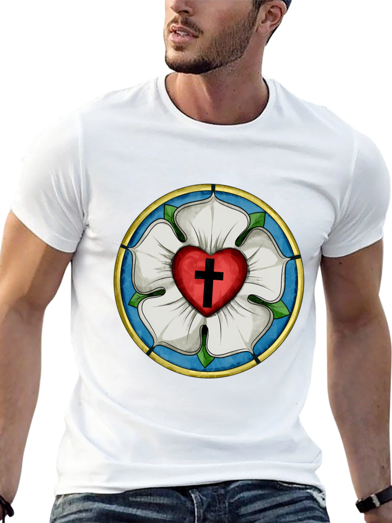 Luther Rose Black Graphic Tee - Faith & Style