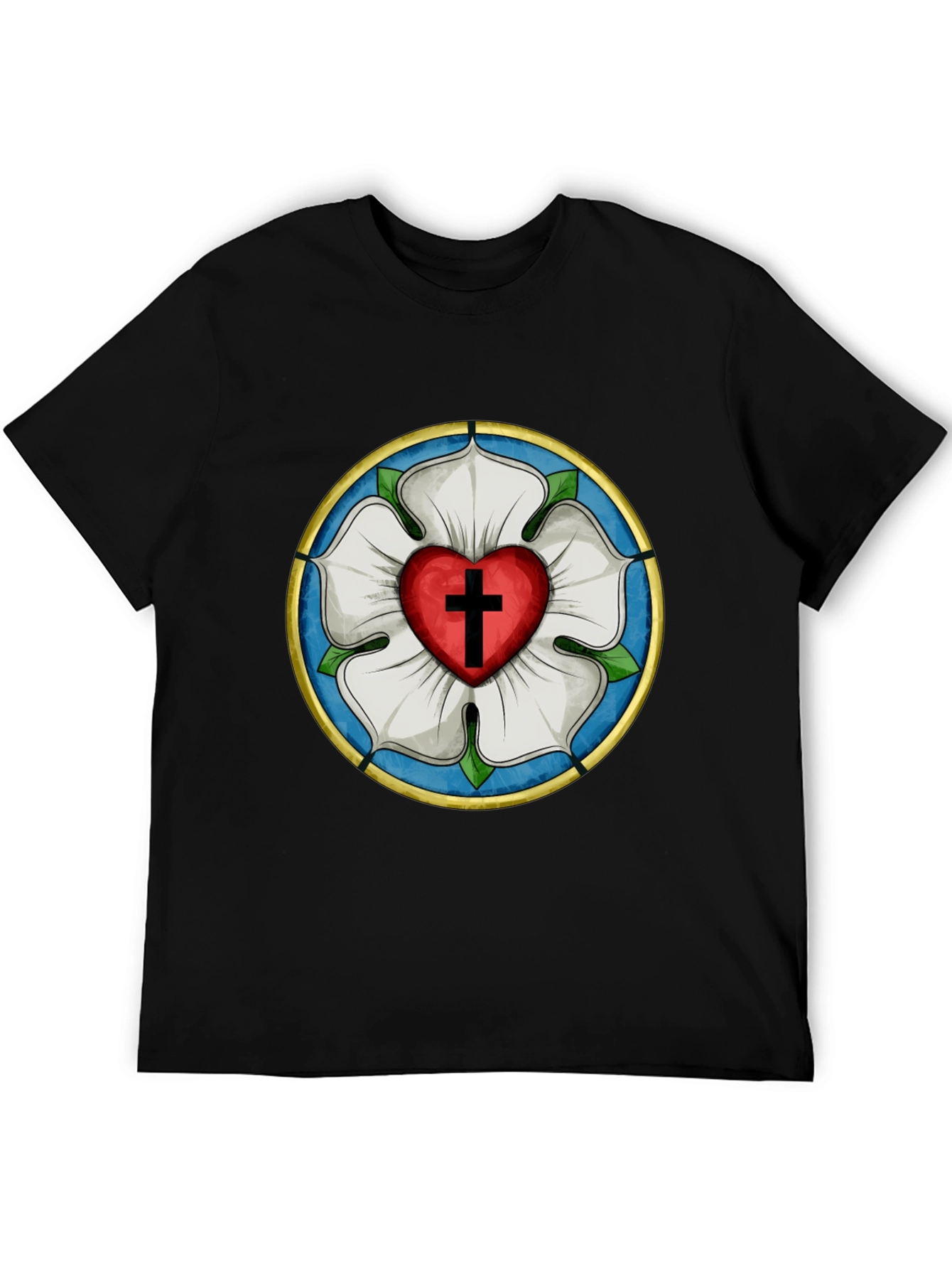 Luther Rose Black Graphic Tee - Faith & Style