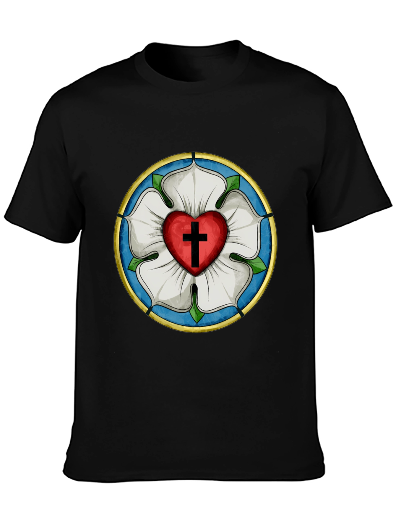 Luther Rose Black Graphic Tee - Faith & Style