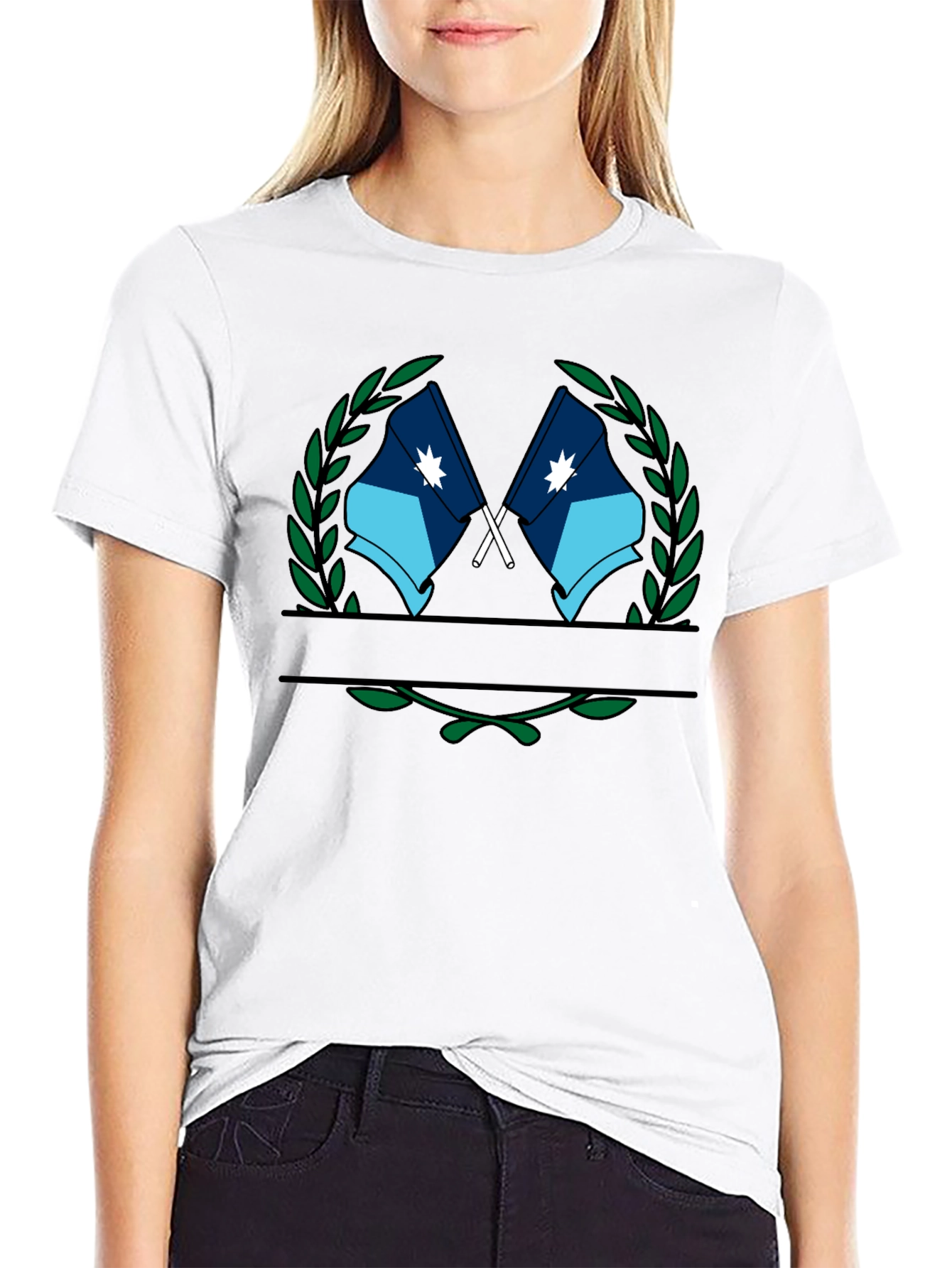 Flag Laurel Wreath Graphic T-Shirt