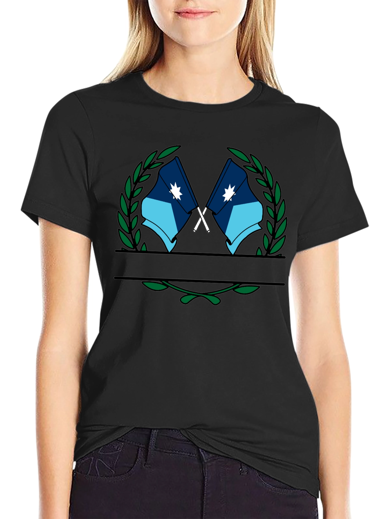 Flag Laurel Wreath Graphic T-Shirt