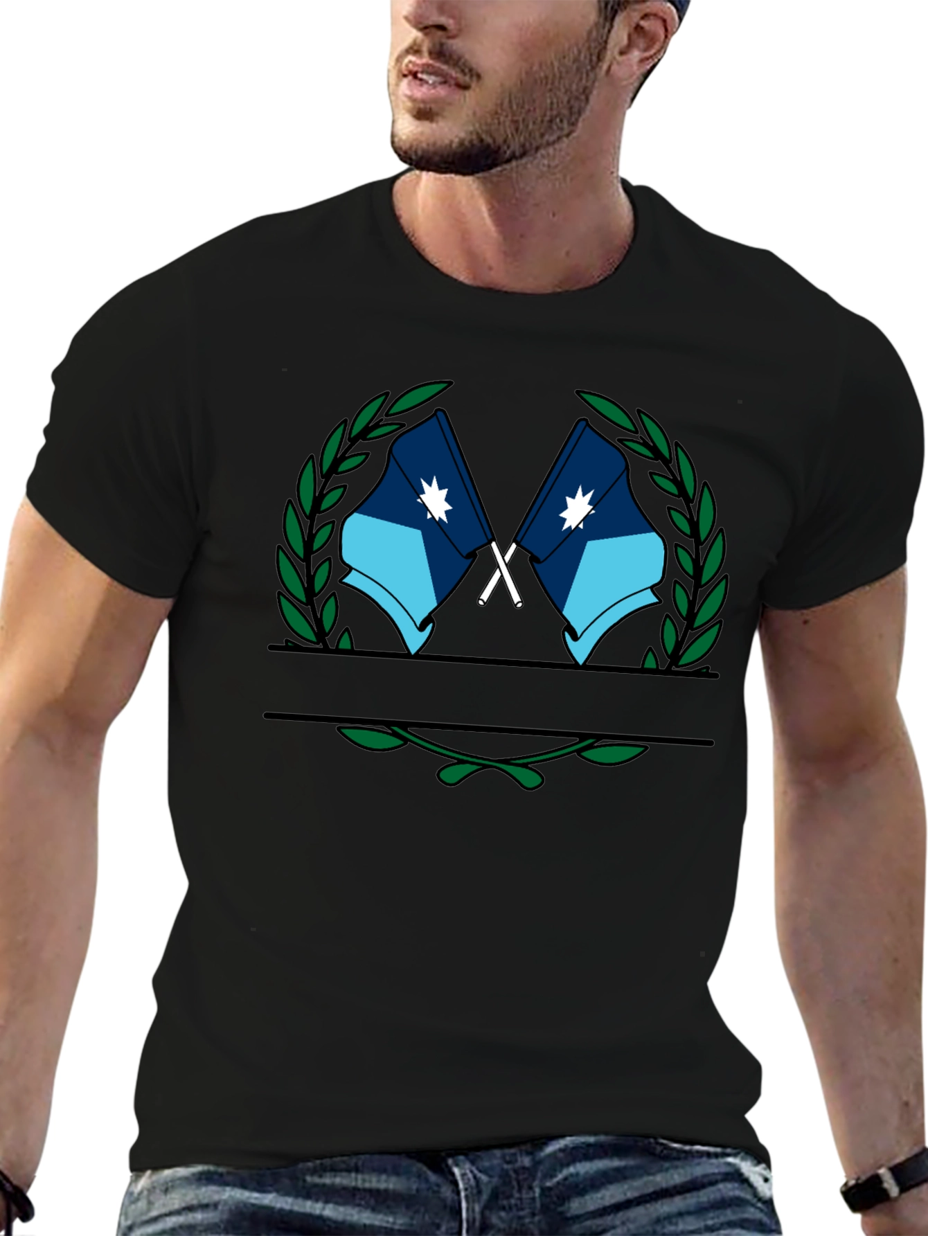 Flag Laurel Wreath Graphic T-Shirt