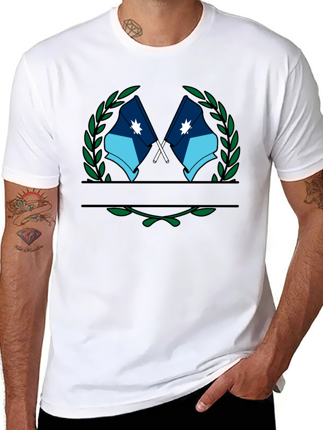 Flag Laurel Wreath Graphic T-Shirt