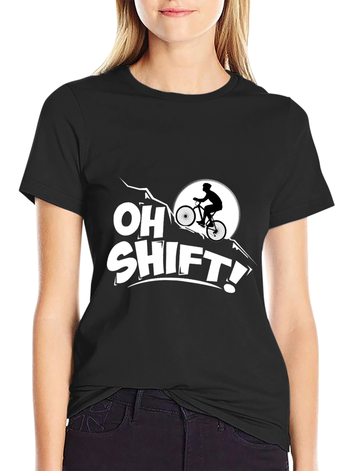Oh Shift! Mountain Biker Graphic T-Shirt