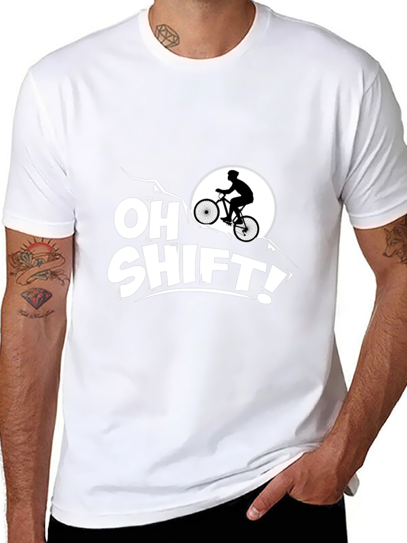 Oh Shift! Mountain Biker Graphic T-Shirt