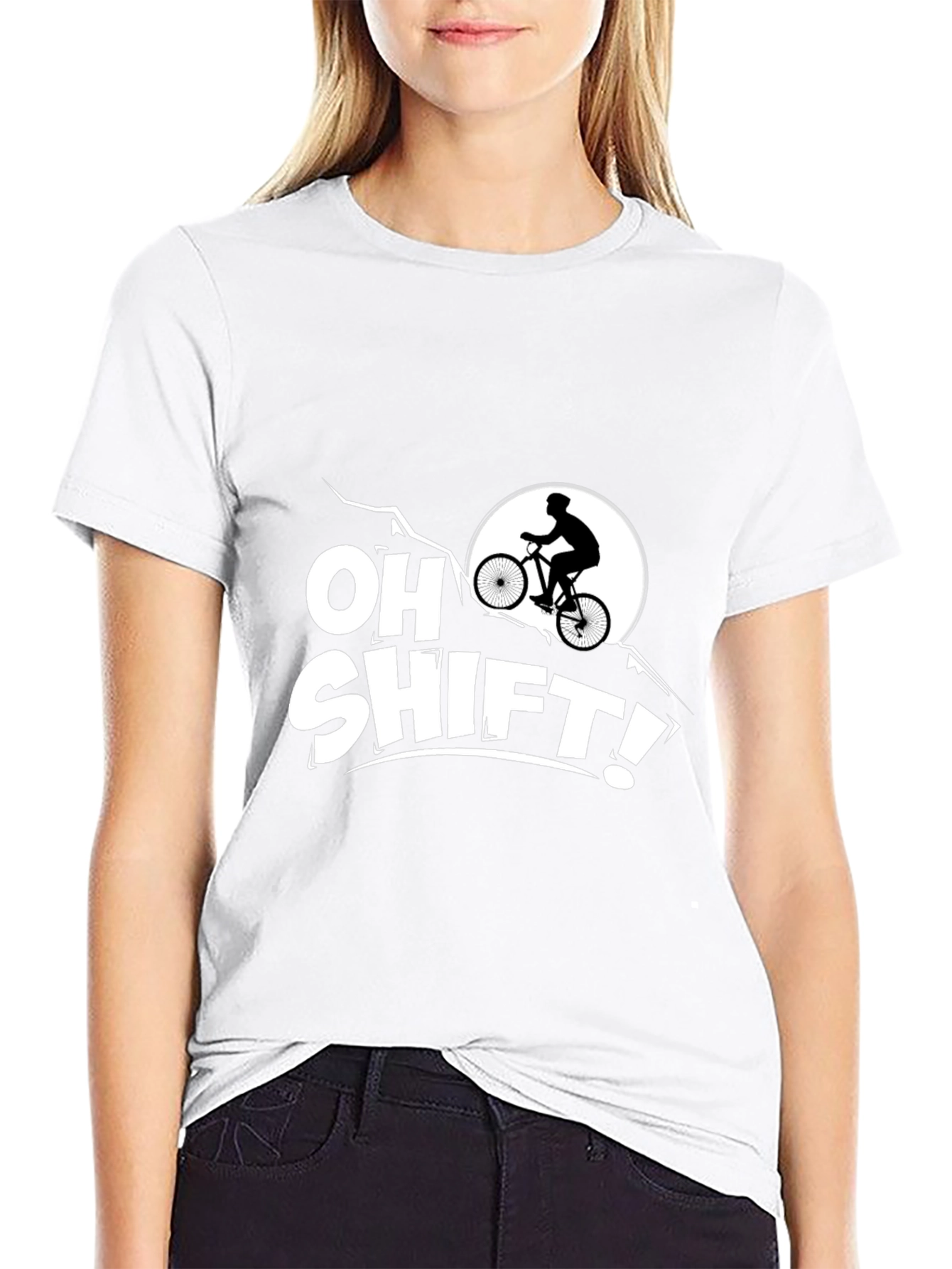Oh Shift! Mountain Biker Graphic T-Shirt