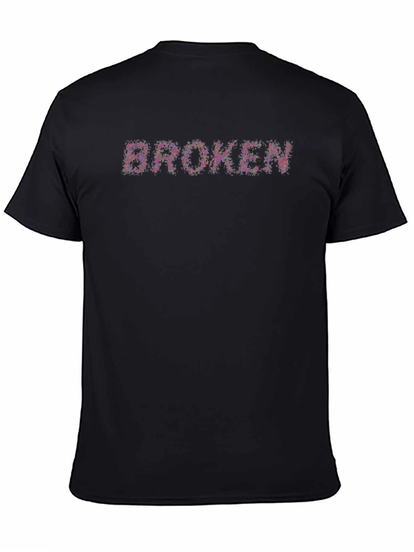 Broken Floral Print Crew Neck T-Shirt