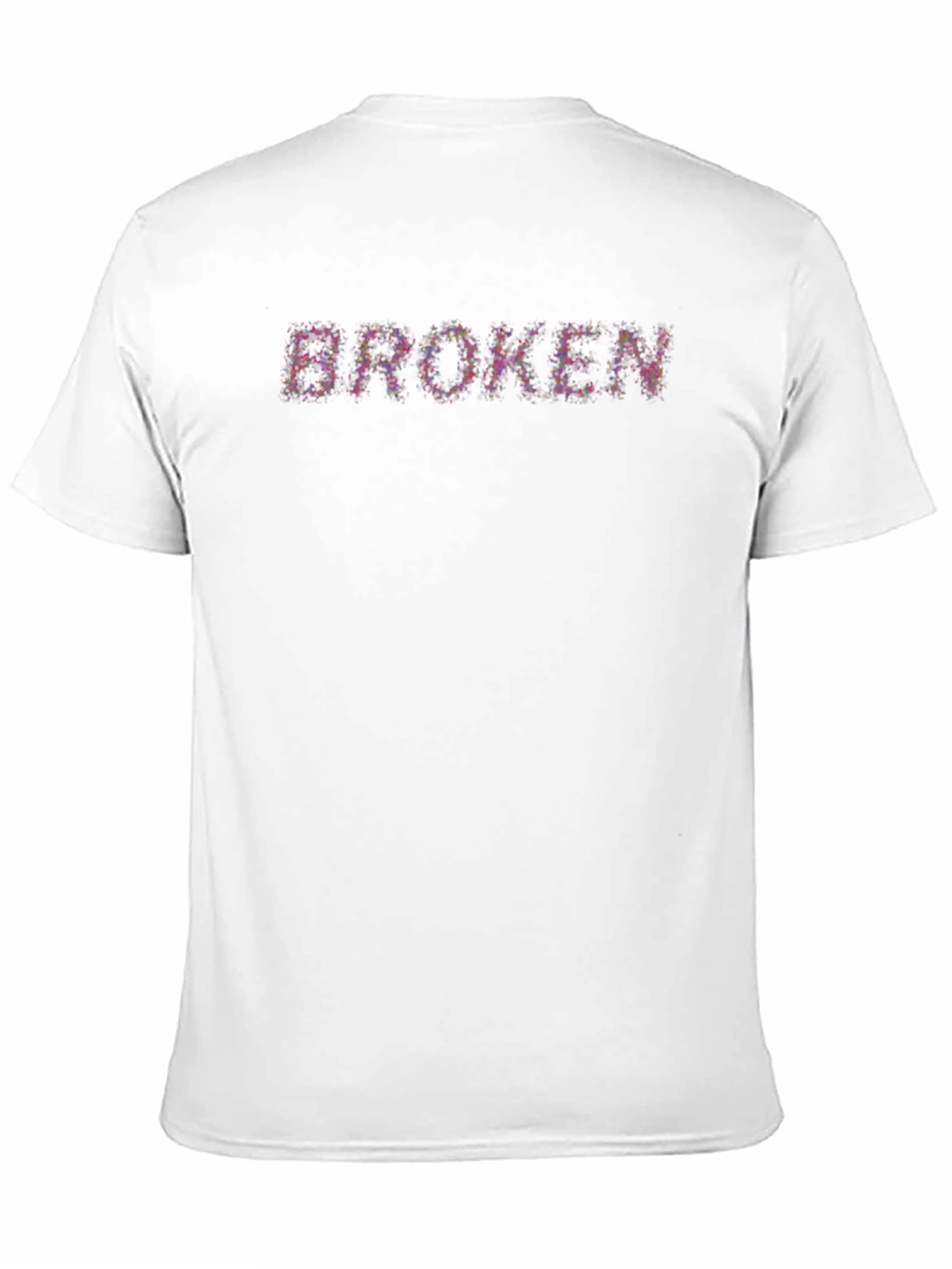 Broken Floral Print Crew Neck T-Shirt