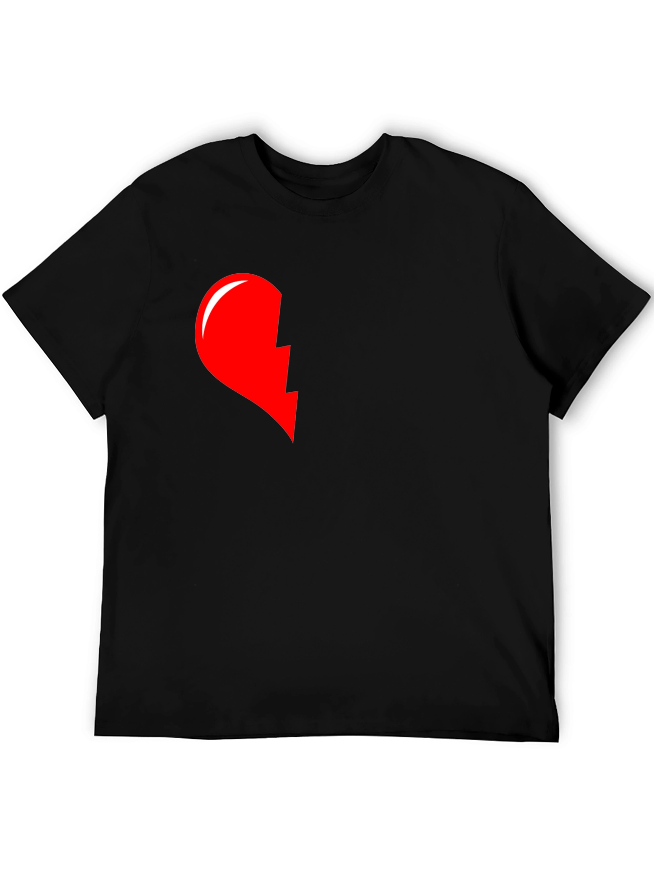 Broken Heart T-Shirt - Left Side Graphic Tee