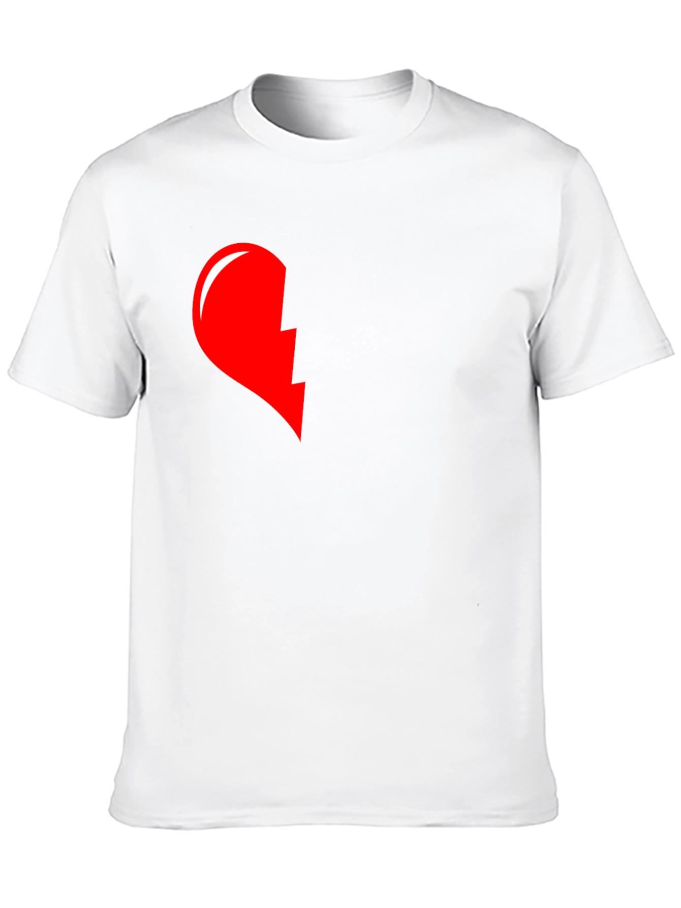 Broken Heart T-Shirt - Left Side Graphic Tee