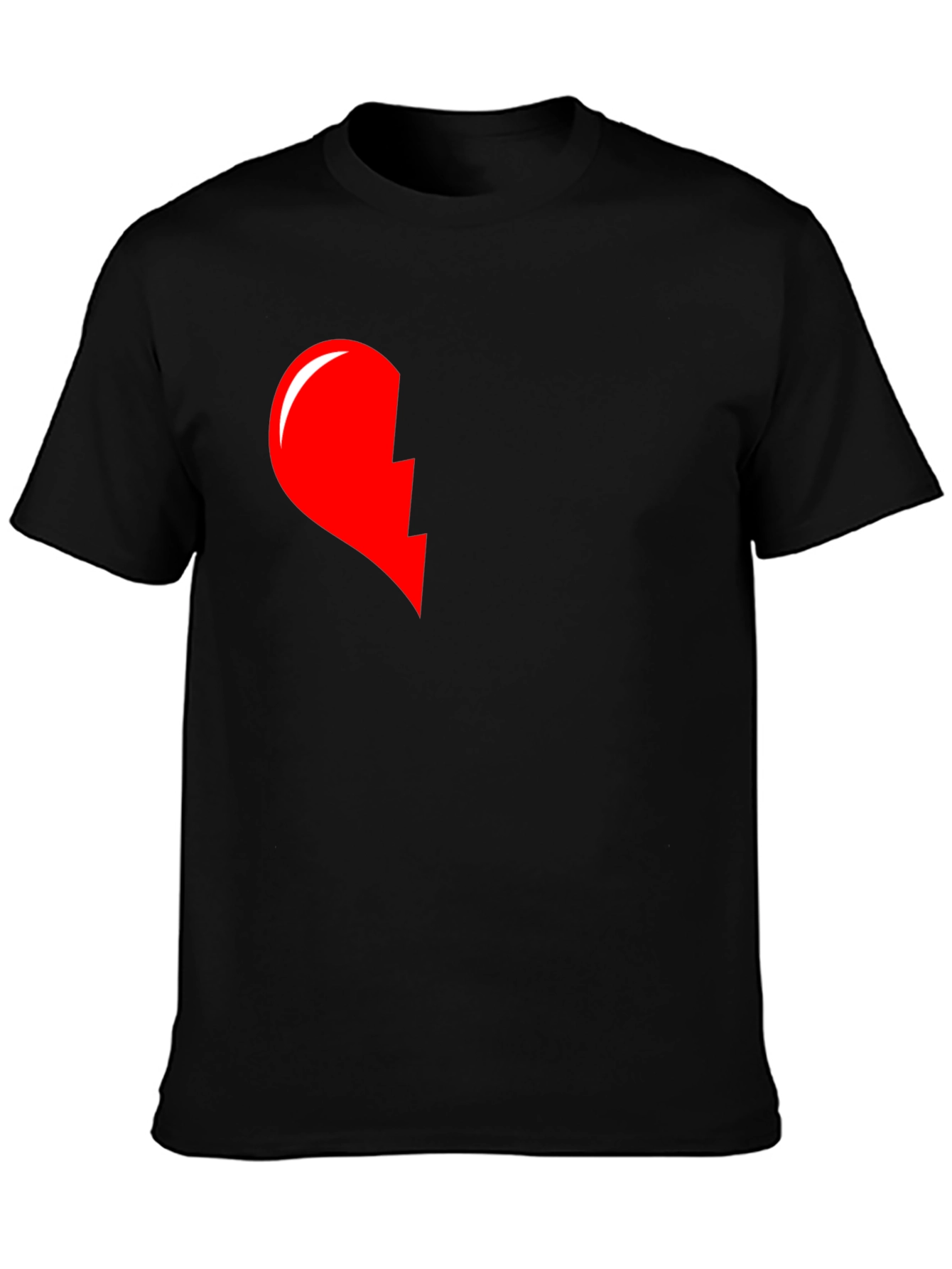 Broken Heart T-Shirt - Left Side Graphic Tee