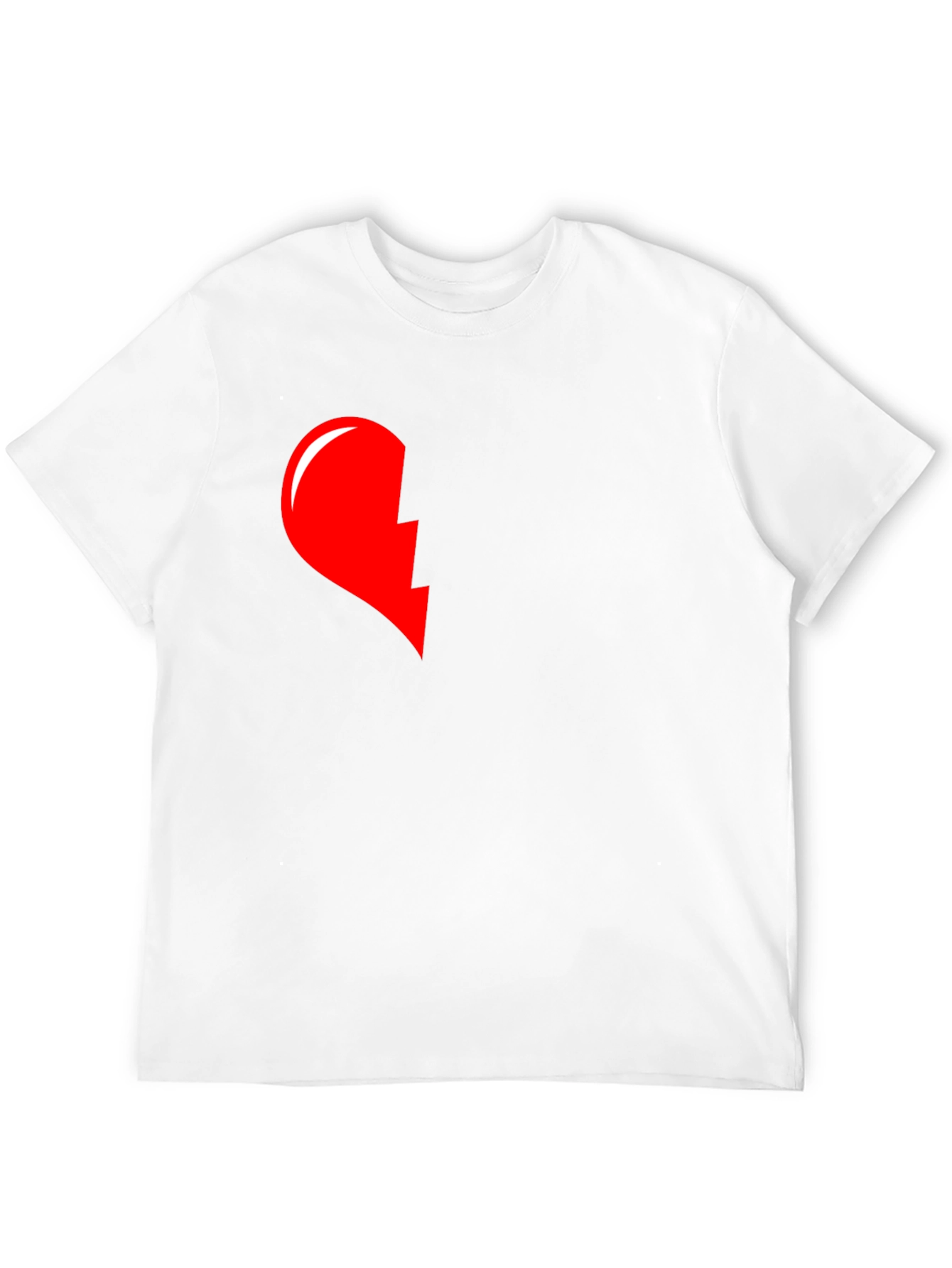 Broken Heart T-Shirt - Left Side Graphic Tee