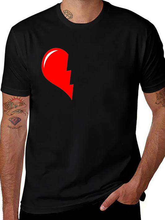 Broken Heart T-Shirt - Left Side Graphic Tee
