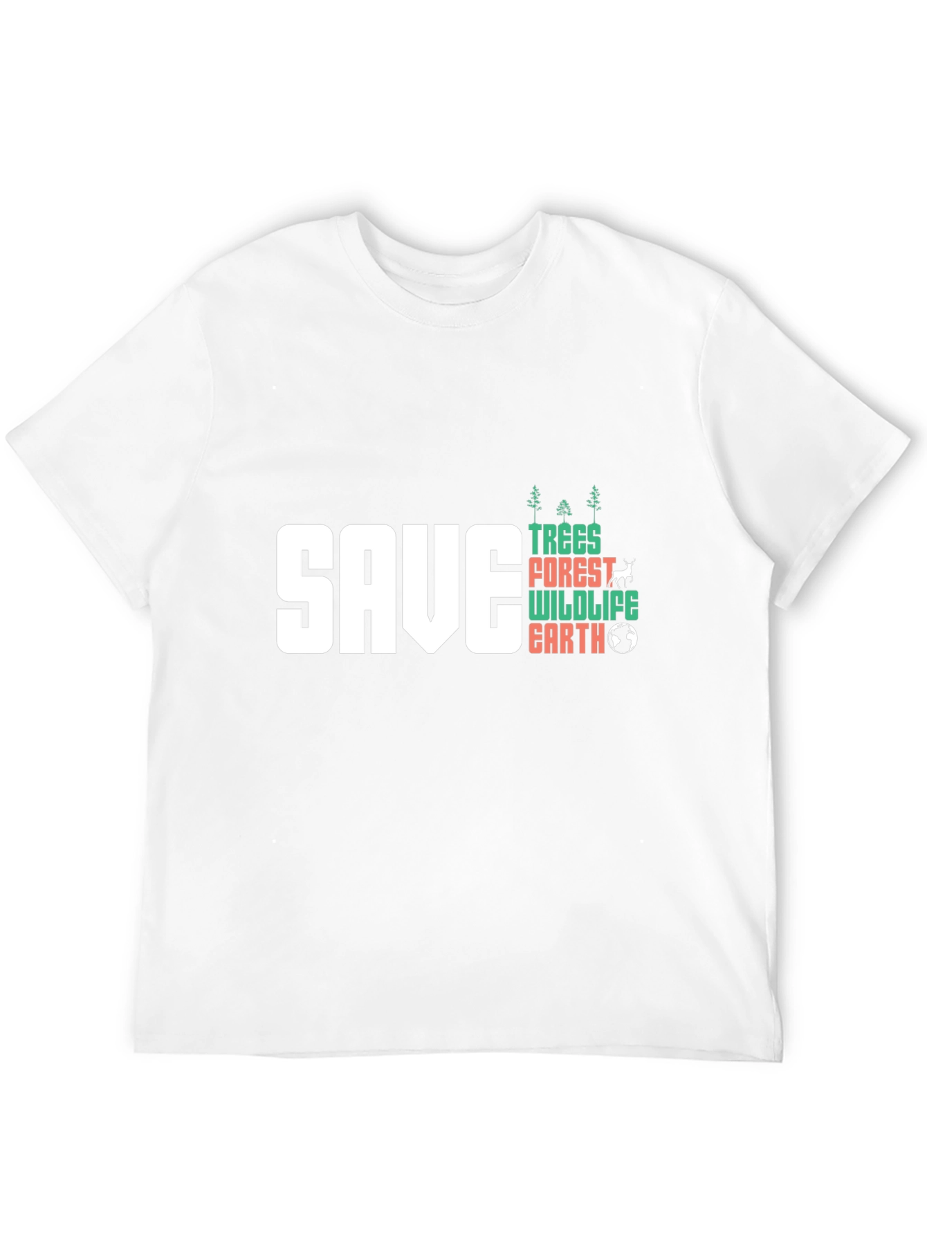 Save Trees Wildlife Earth Graphic T-Shirt
