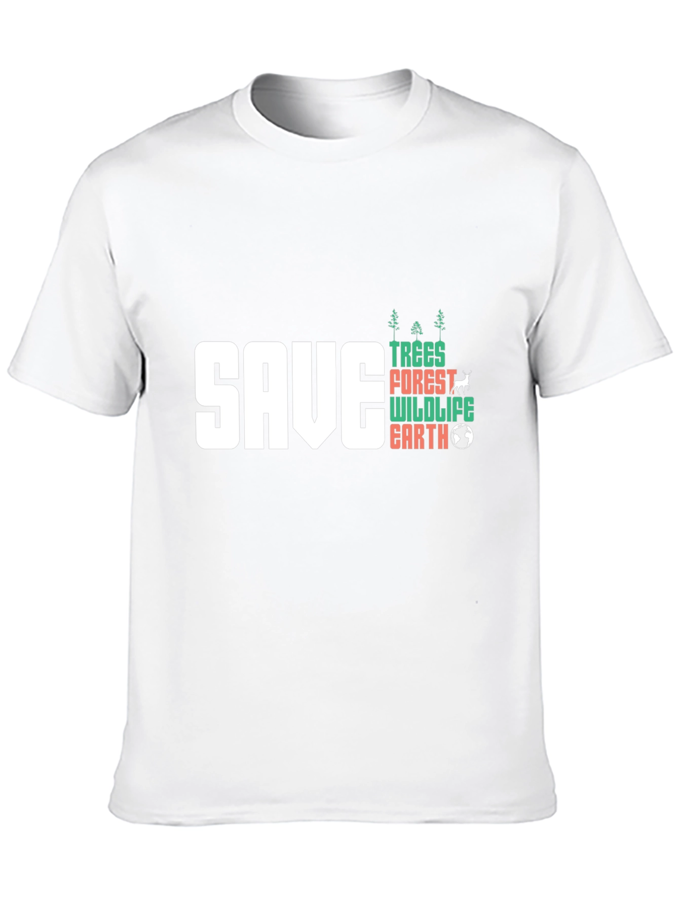 Save Trees Wildlife Earth Graphic T-Shirt