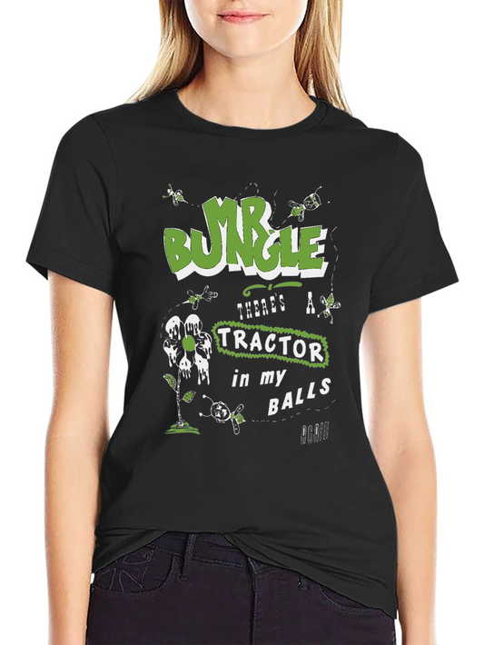 Mr. Bungle Tractor T-Shirt - Graphic Print Black Tee