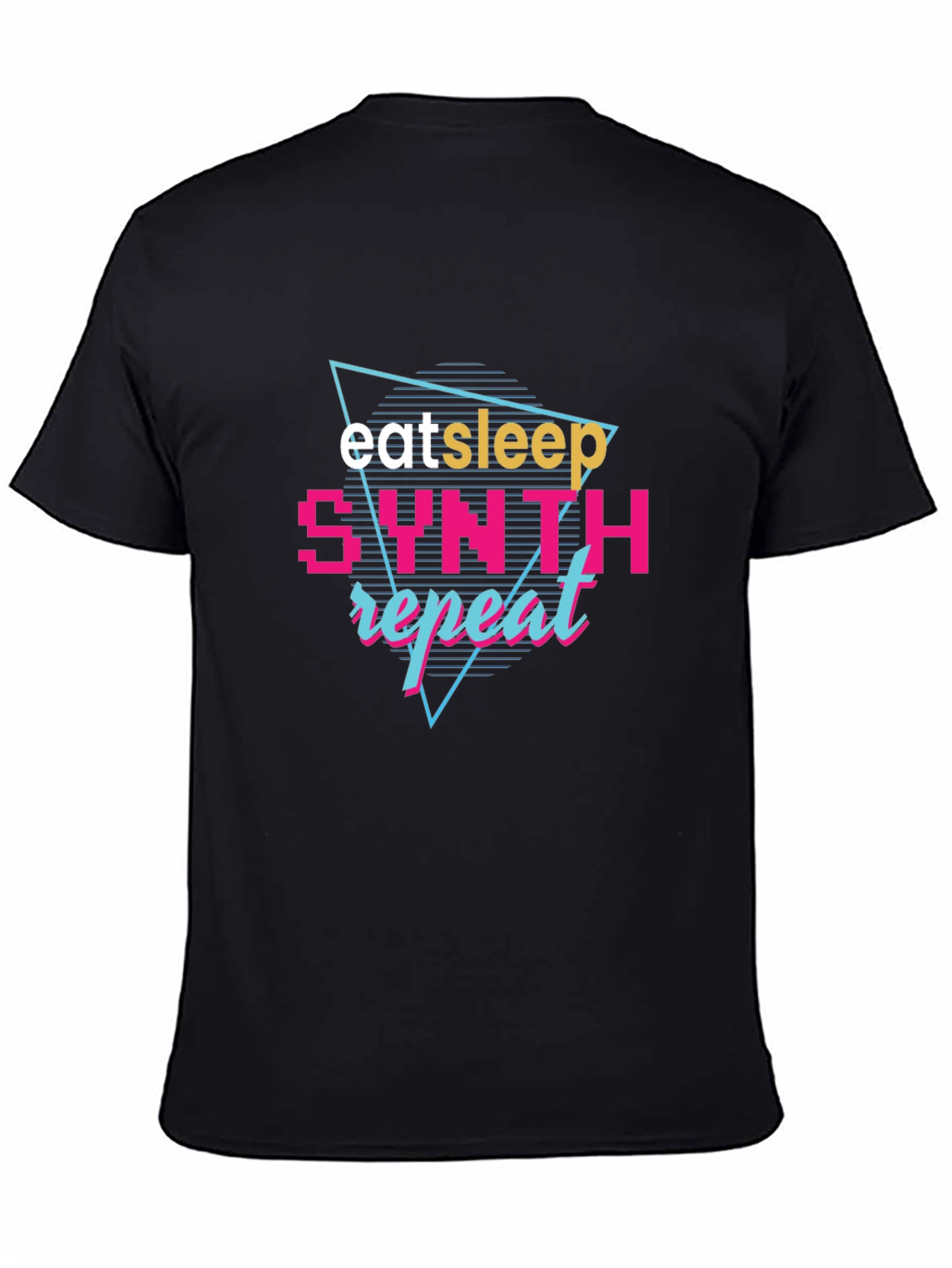 Eat Sleep Synth Repeat Black Graphic Tee