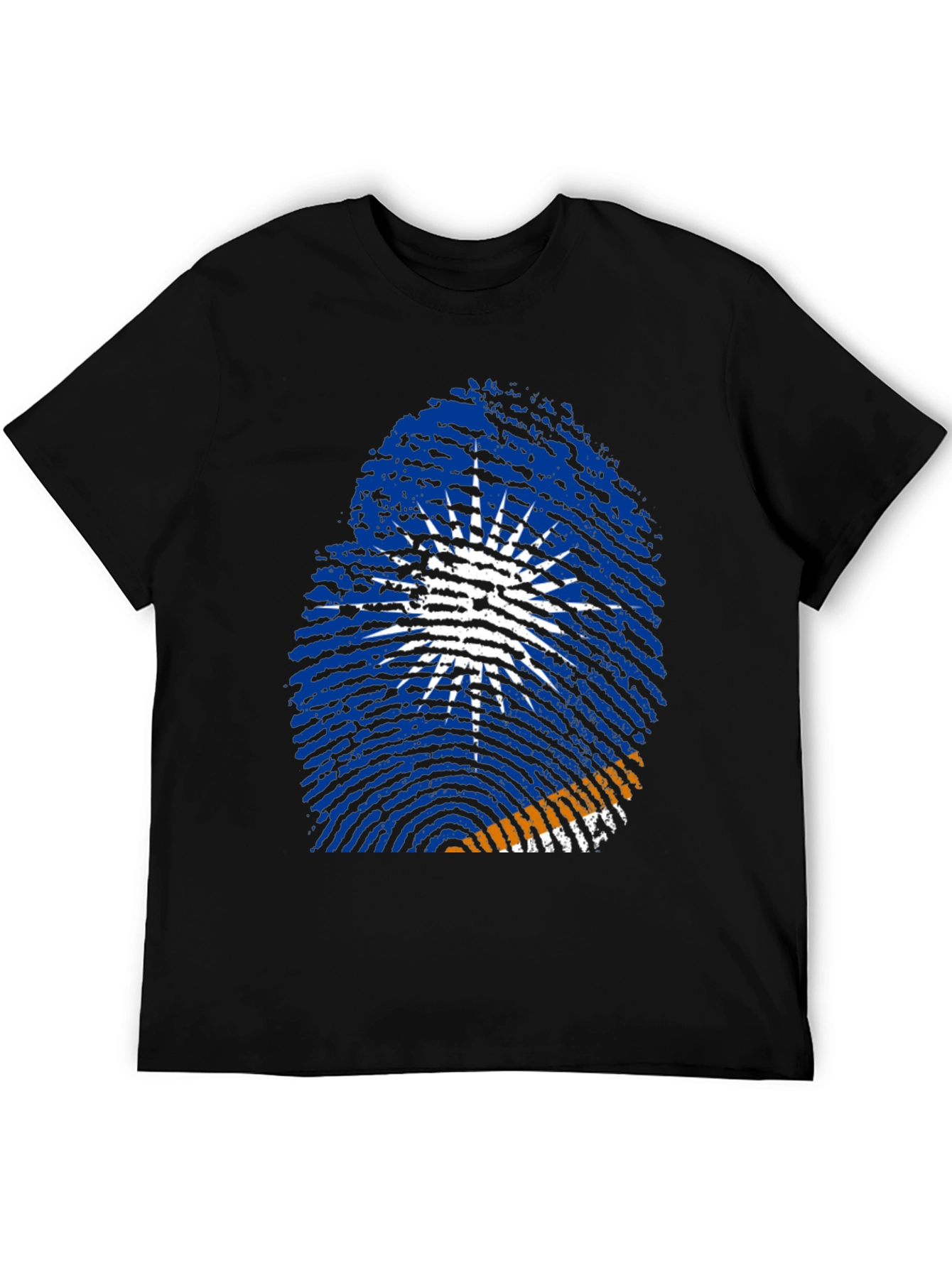 Marshall Islands Flag Fingerprint T-Shirt