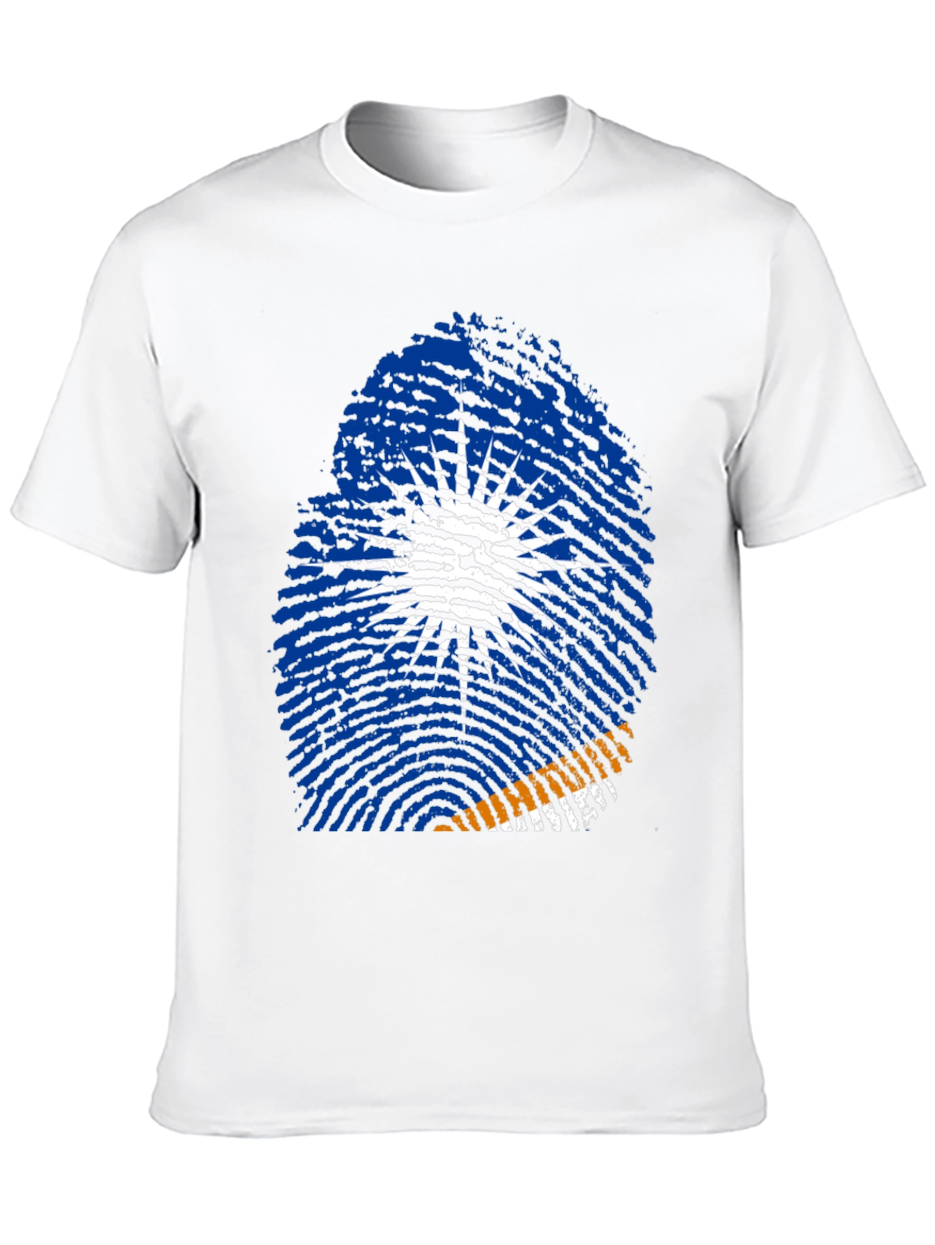 Marshall Islands Flag Fingerprint T-Shirt