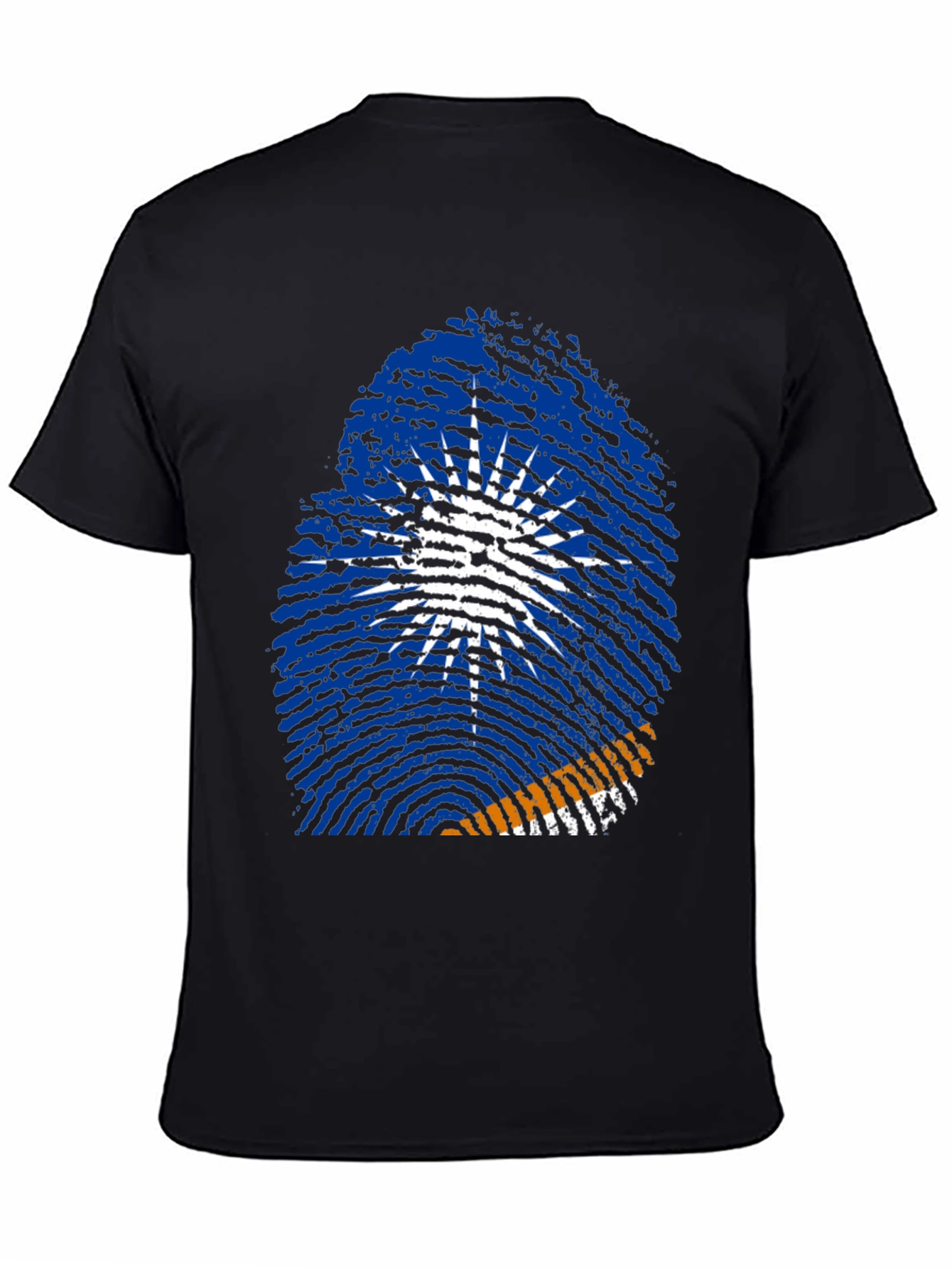 Marshall Islands Flag Fingerprint T-Shirt